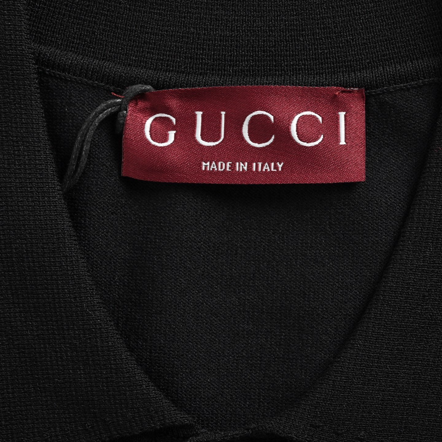 Gucci/古驰 25ss 口袋字母嵌花针织Polo短袖