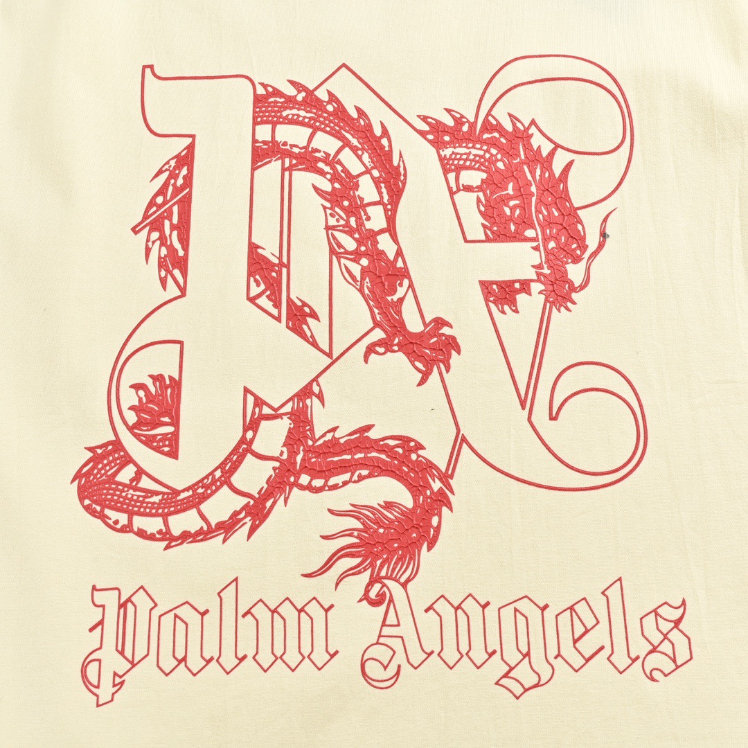 Palm Angels/棕榈天使 24ss 龙年立体飞龙印花短袖