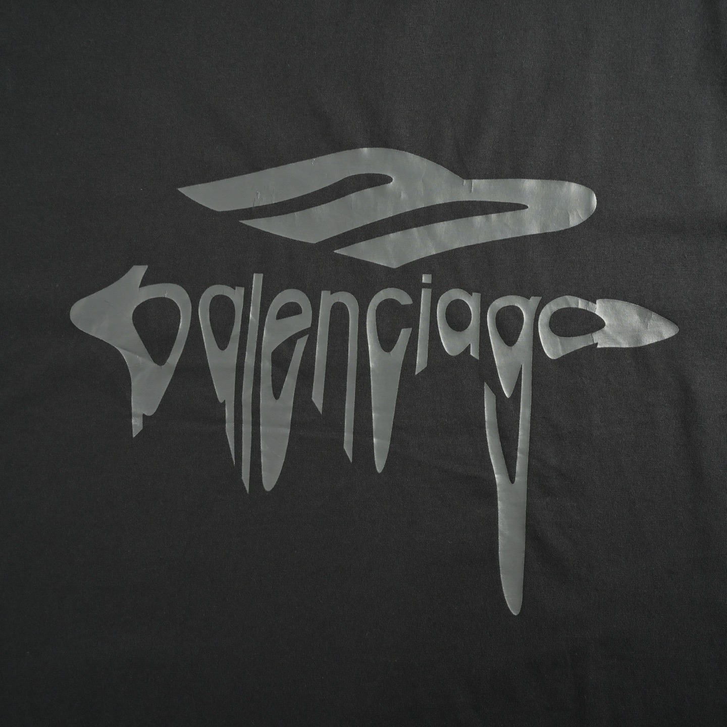 Balenciaga/巴黎世家 25ss 融化logo裂纹印花短袖 BLCG裂纹印花T恤