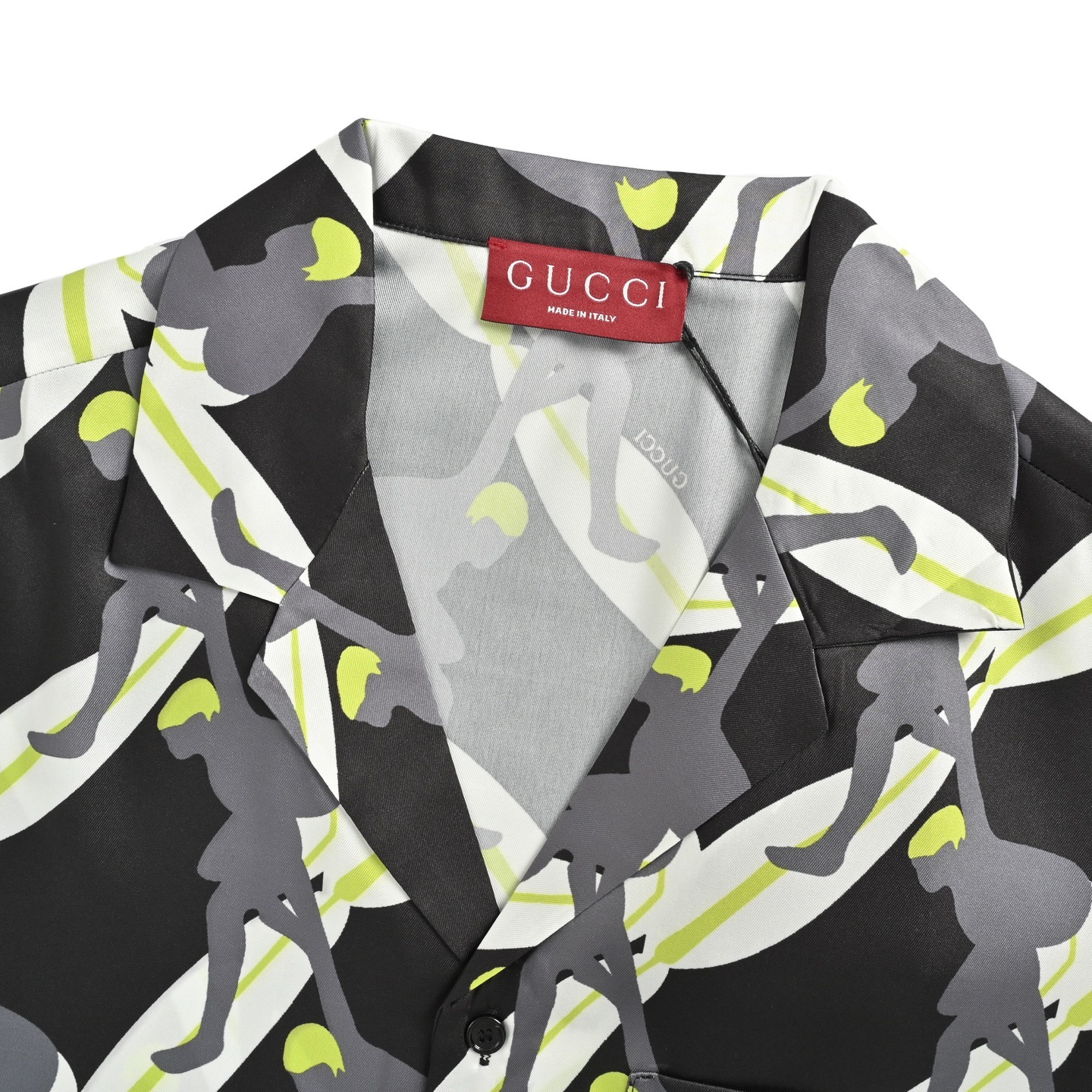 Gucci/古驰 25ss 冲浪桑蚕丝套装短袖衬衫