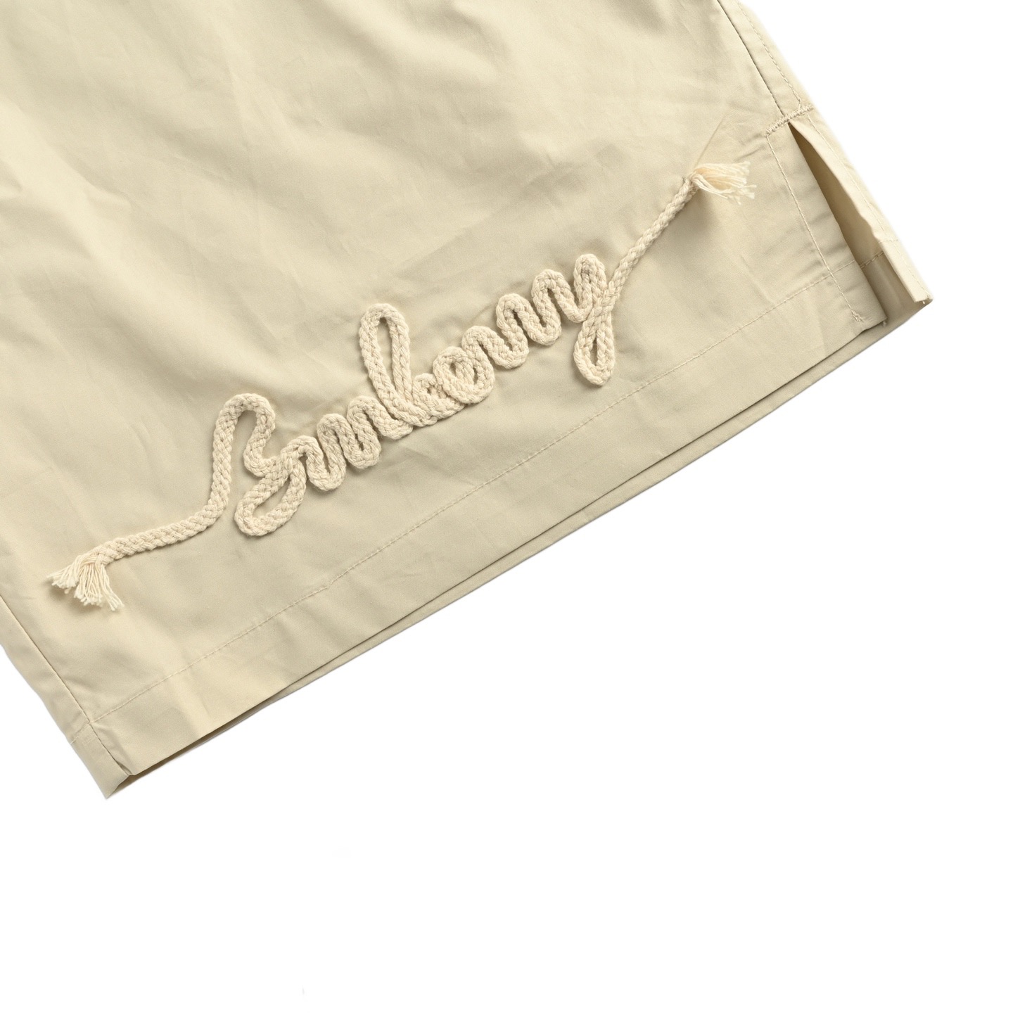 Burberry/巴宝莉 25ss 麻绳刺绣字母短裤 BURBERRY新款沙滩短裤
