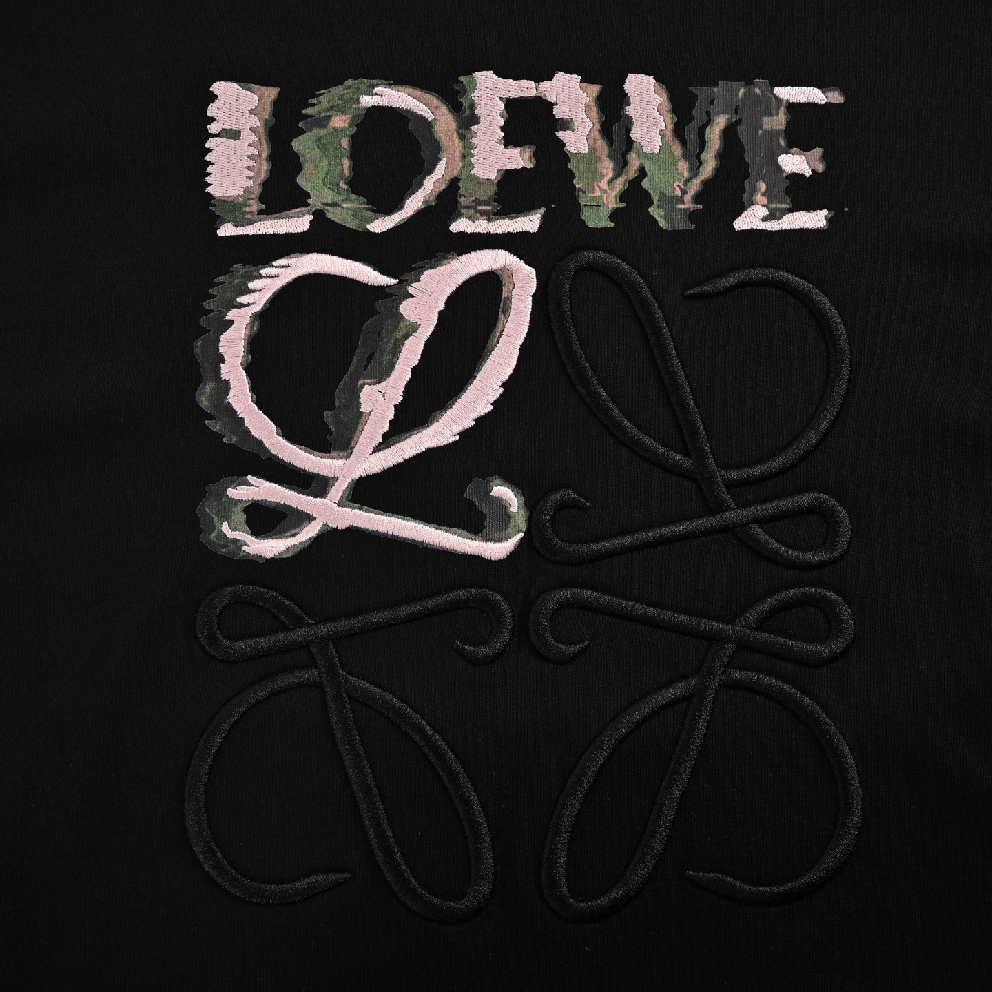 Loewe/罗意威 24ss 半手绘涂鸦刺绣logo短袖