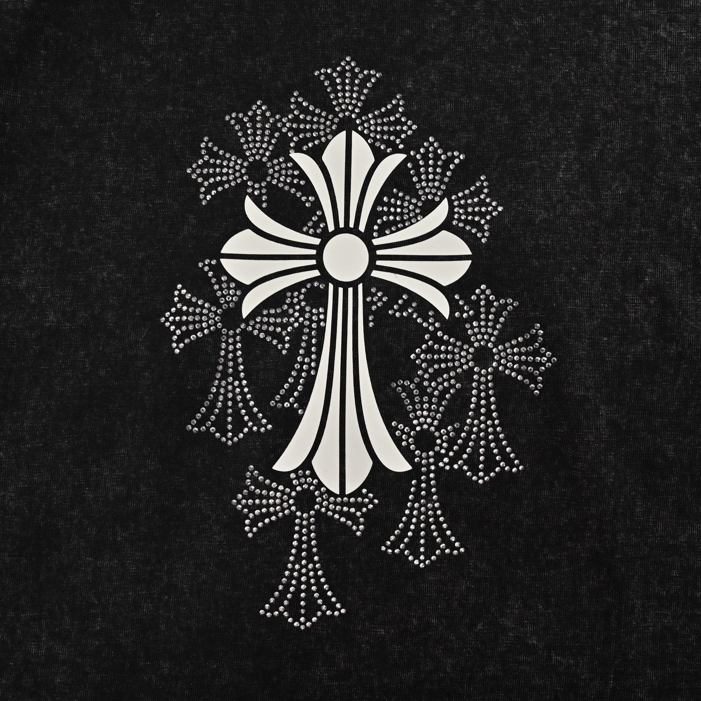 Chrome Hearts/克罗心 25ss 烫钻十字架水短袖 300克双纱纯棉短袖