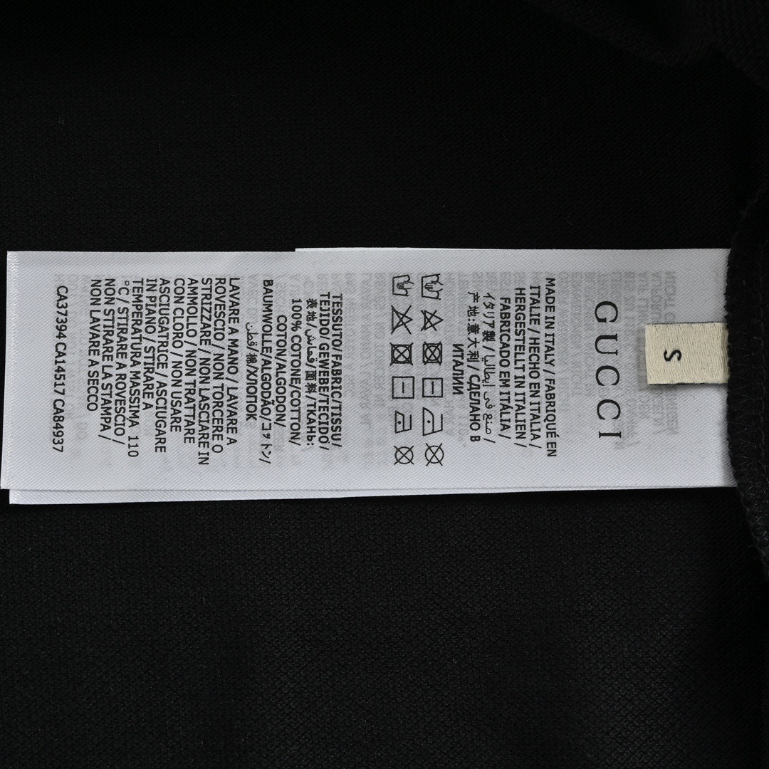 Gucci/古驰 经典领口双G刺绣Polo短袖