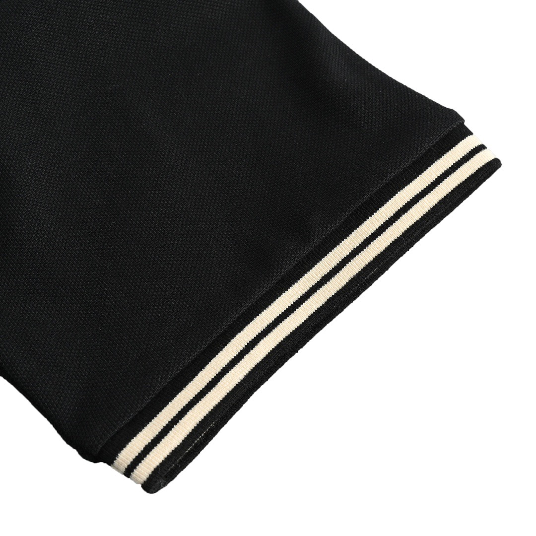 Gucci/古驰 经典领口双G刺绣Polo短袖