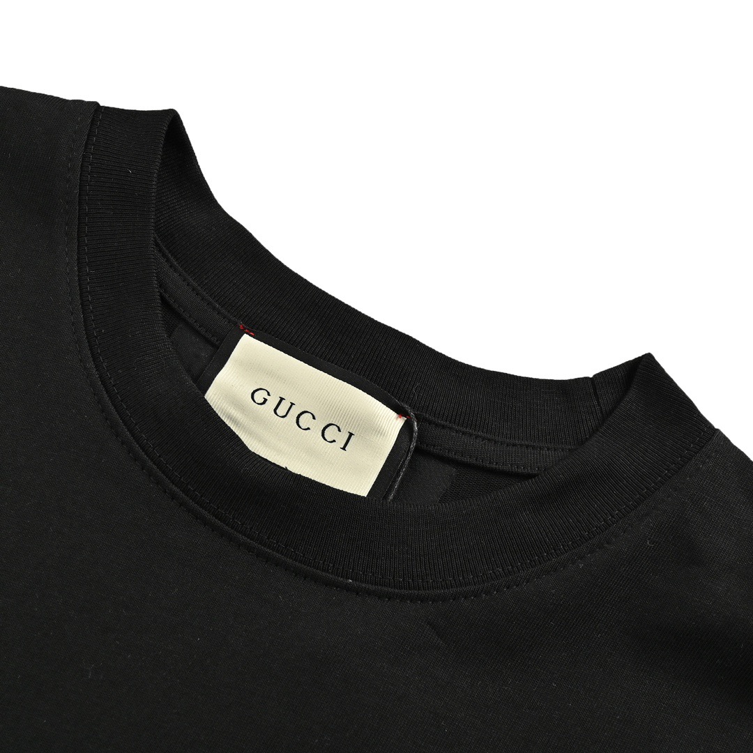 Gucci/古驰 22ss 双G金标刺绣短袖