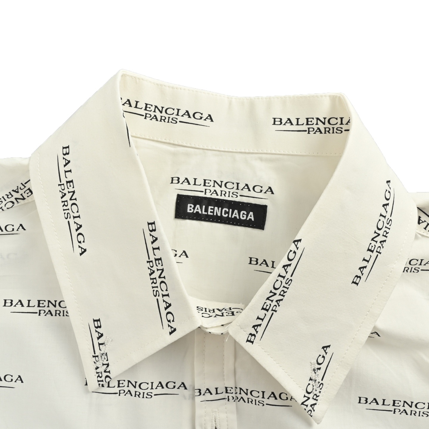 Balenciaga/巴黎世家 25ss 满印字母徽标短袖衬衫