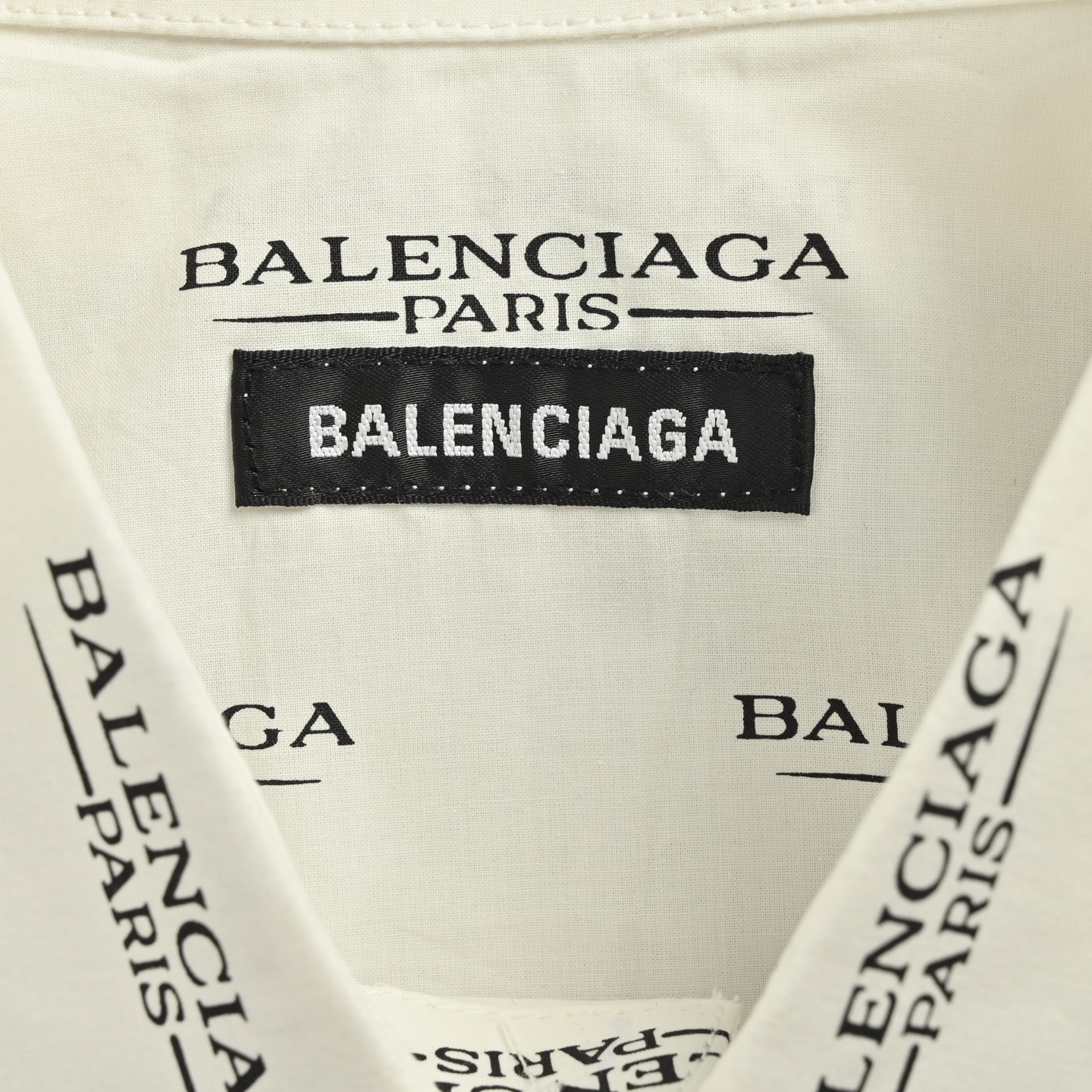 Balenciaga/巴黎世家 25ss 满印字母徽标短袖衬衫