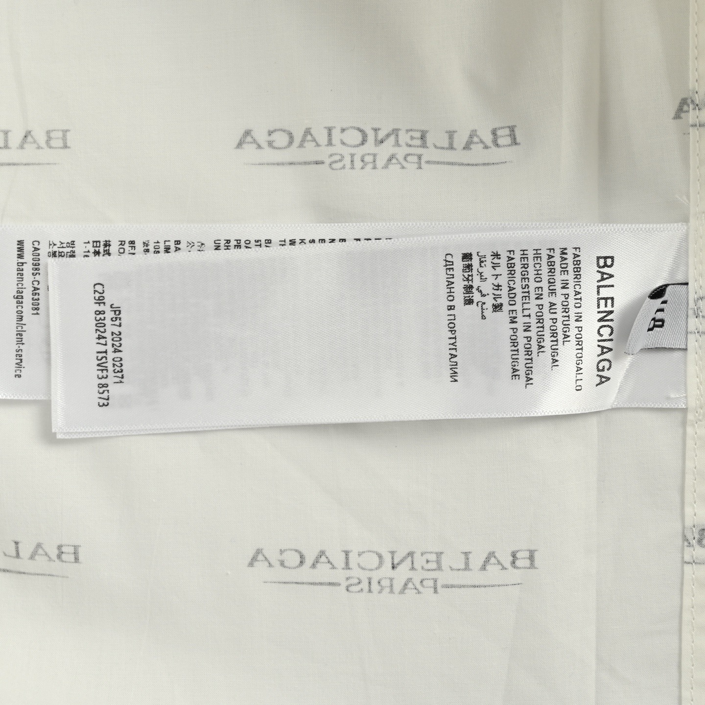 Balenciaga/巴黎世家 25ss 满印字母徽标短袖衬衫