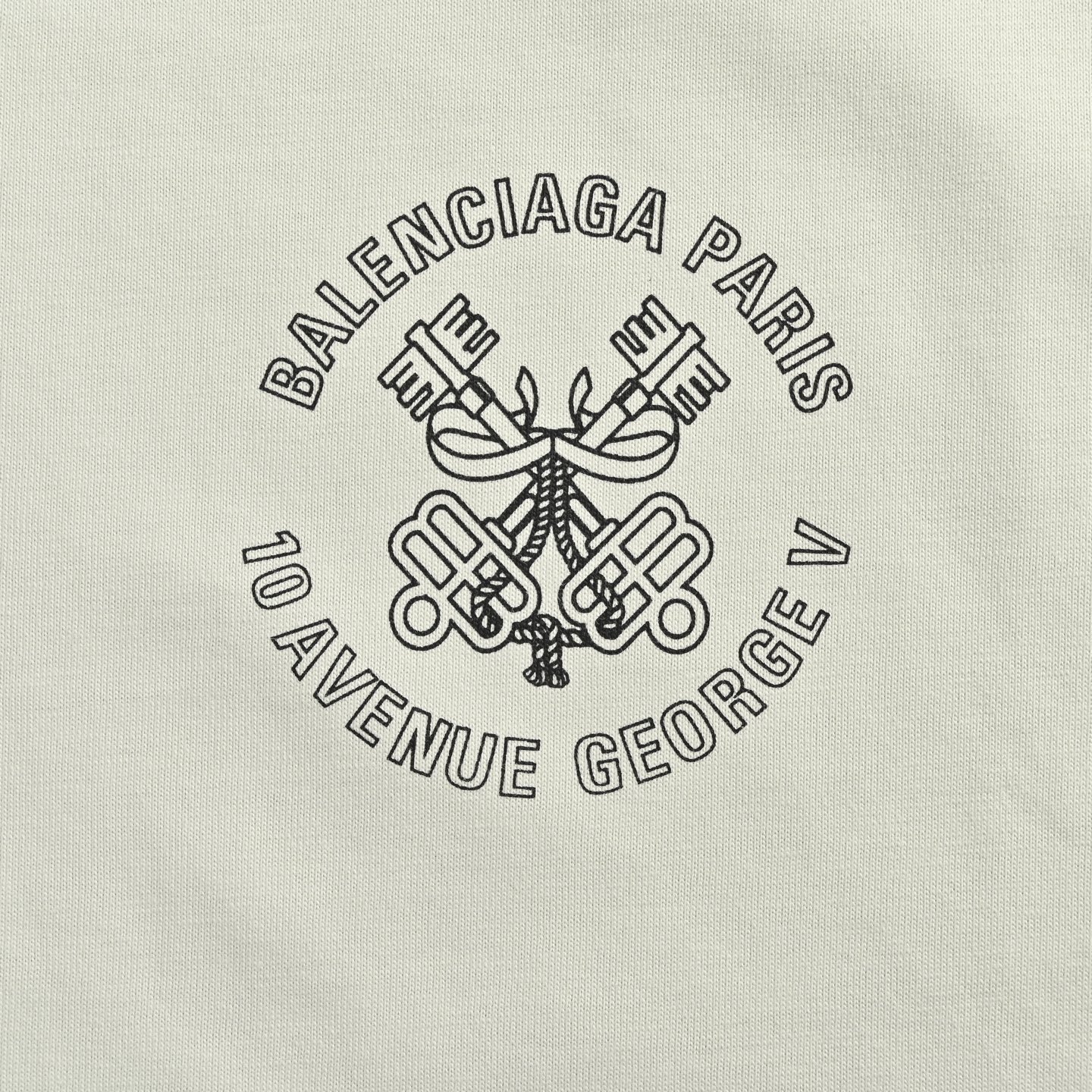 Balenciaga/巴黎世家 25ss 钥匙徽章印花短袖巴黎世家标语印花