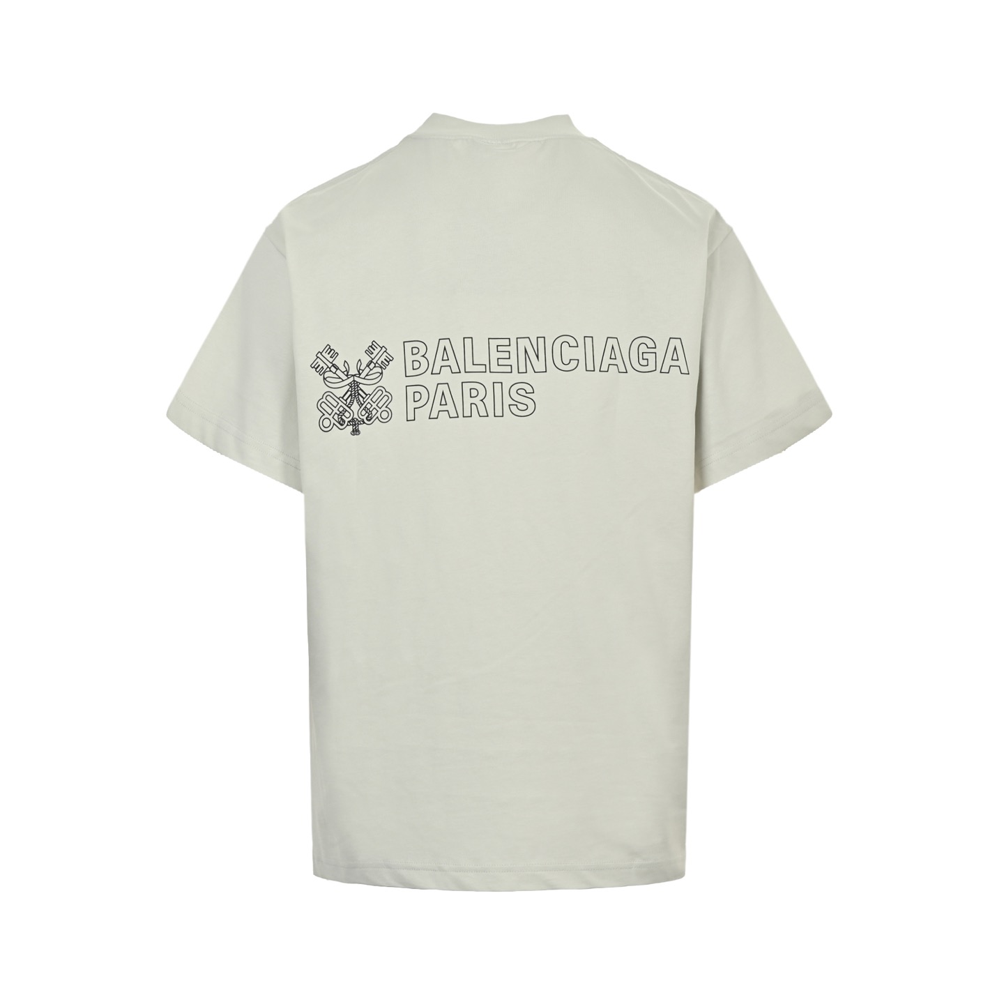 Balenciaga/巴黎世家 25ss 钥匙徽章印花短袖巴黎世家标语印花