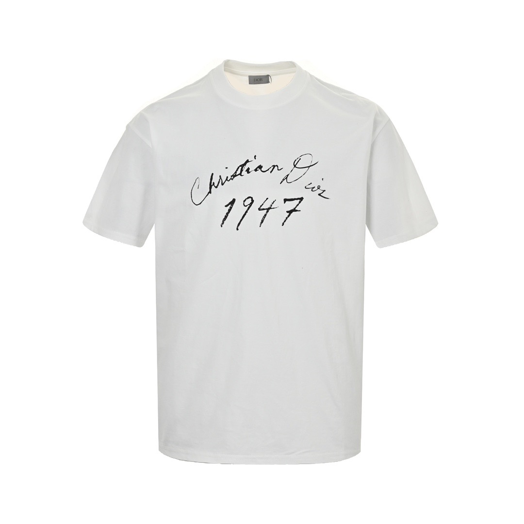 Dior/迪奥 24ss 1947签名字母印花短袖