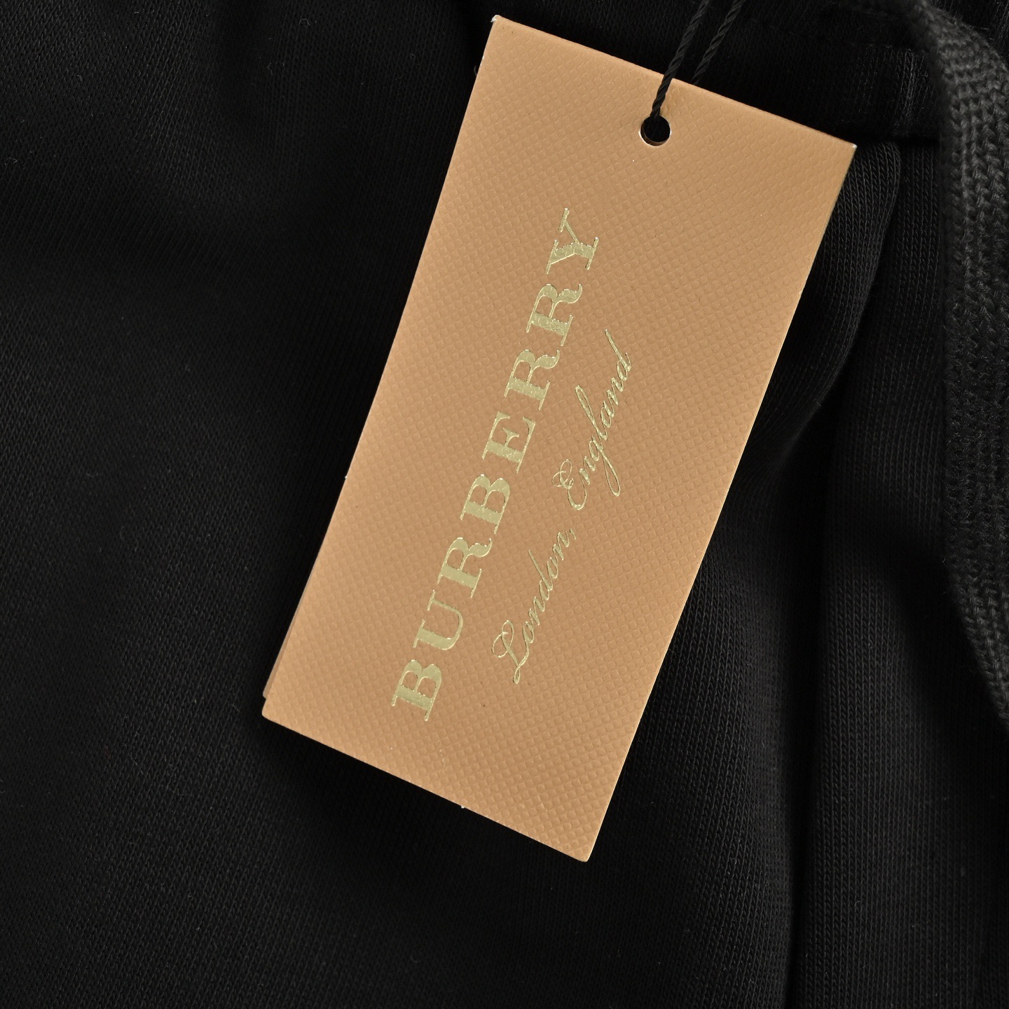 Burberry/25ss 战马贴布压胶字母短裤 巴宝莉爆款短裤 黑 杏