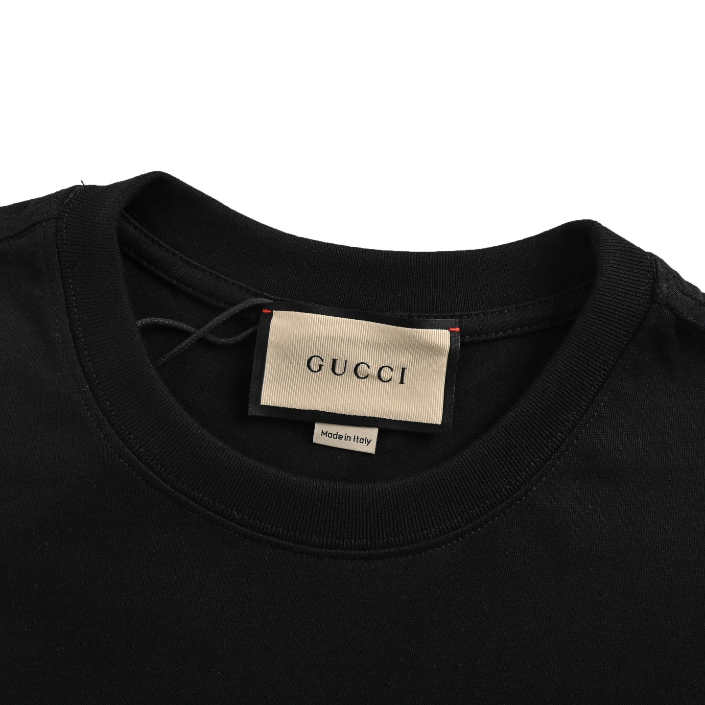 Gucci/古驰 字母刺绣短袖 杏色 黑色