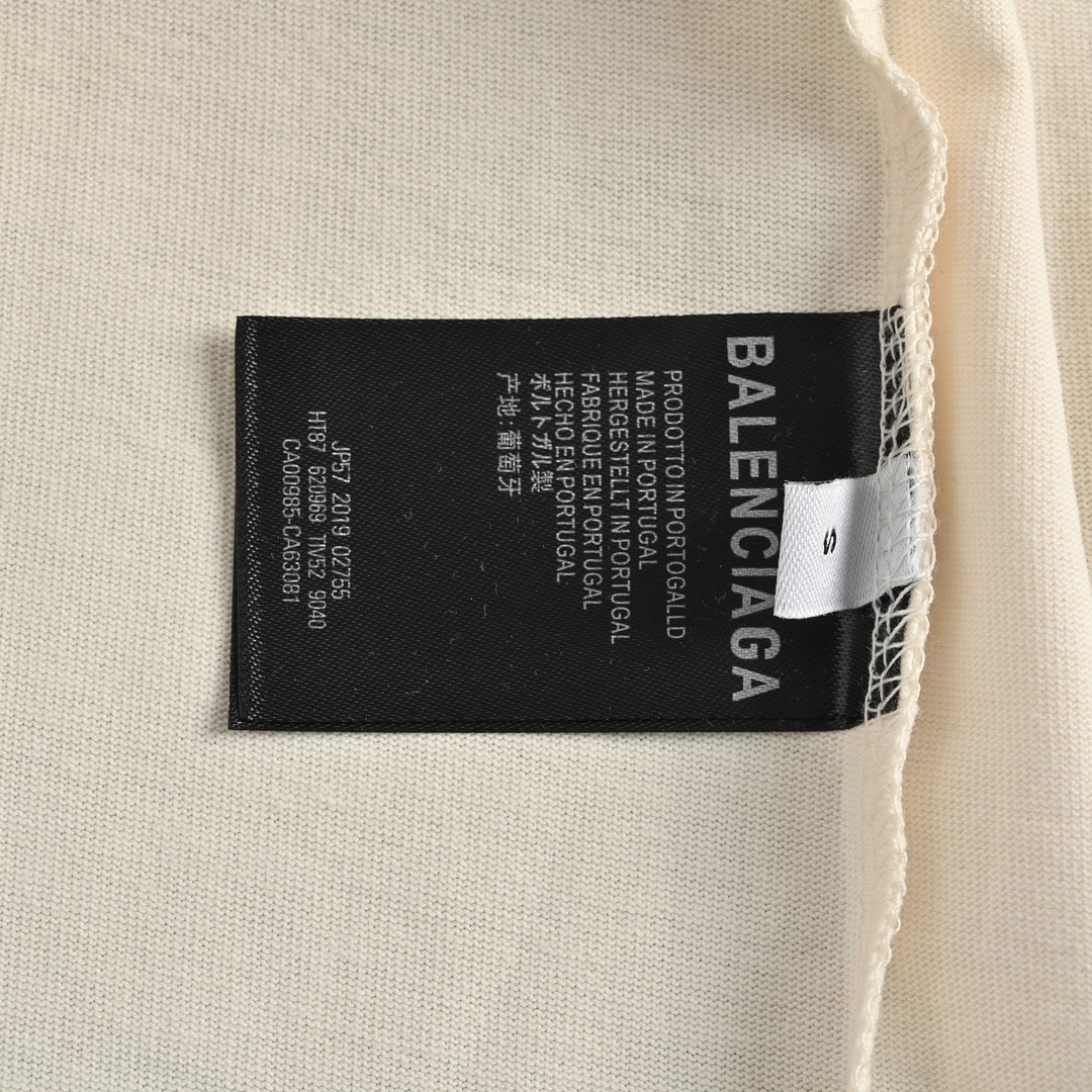 Balenciaga/巴黎世家 22ss 前后字母印花短袖