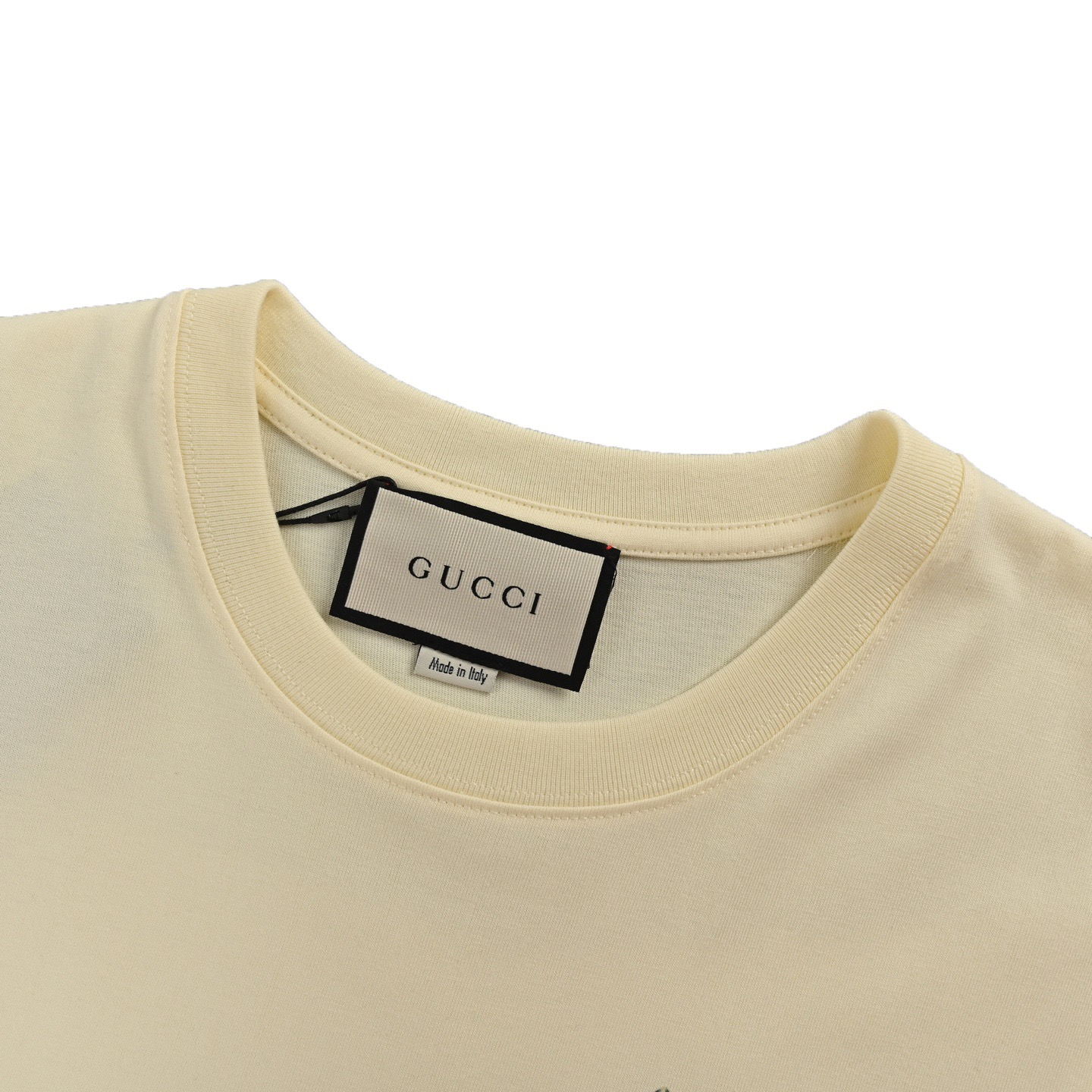 Gucci/古驰 椰树印花短袖 杏色 黑色