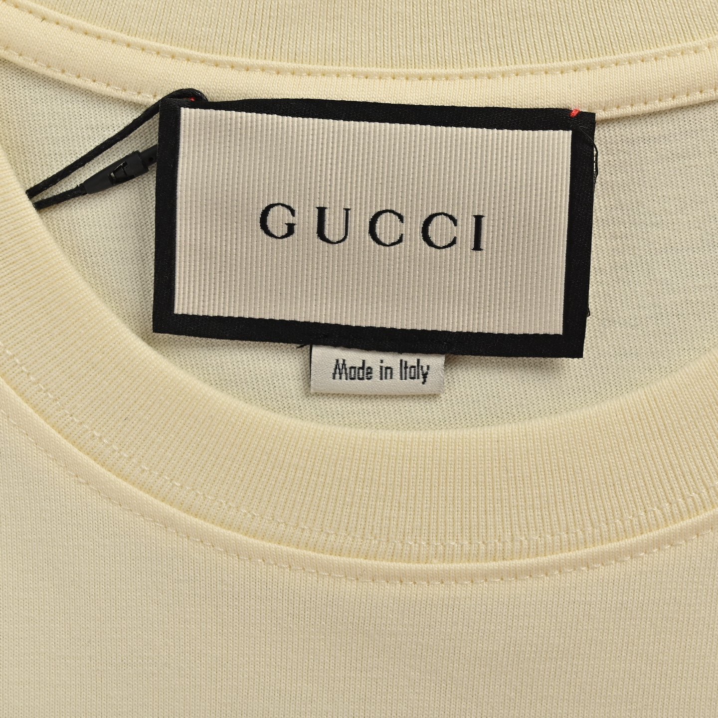 Gucci/古驰 椰树印花短袖 杏色 黑色