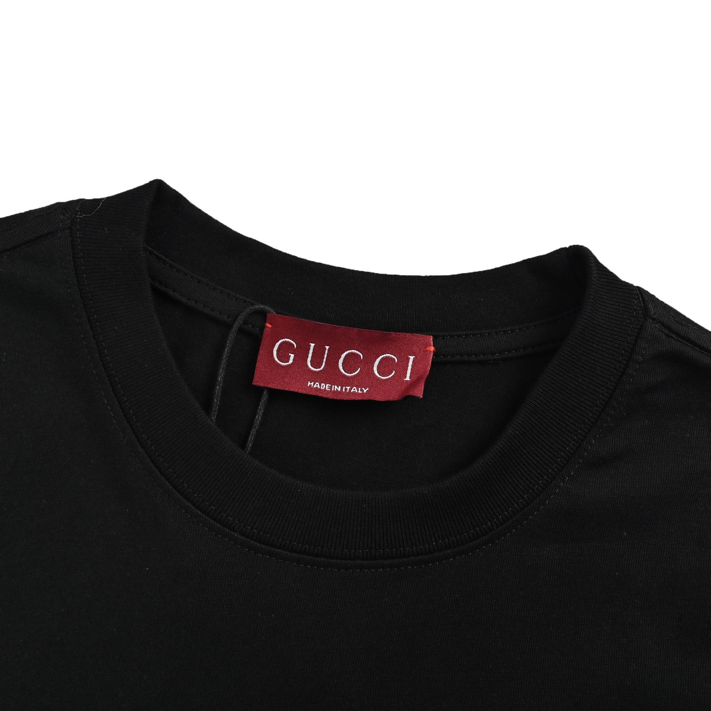 Gucci/古驰 25ss 烫钻字母logo短袖 黑色 白色