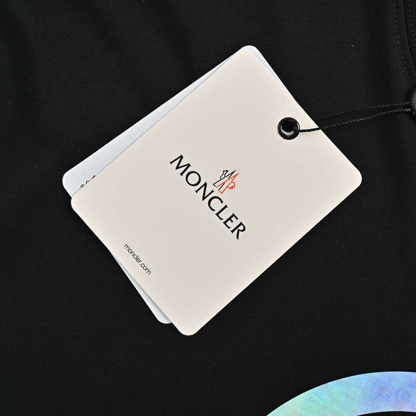 Moncler/蒙口 25ss 植绒logo镭射印花短袖