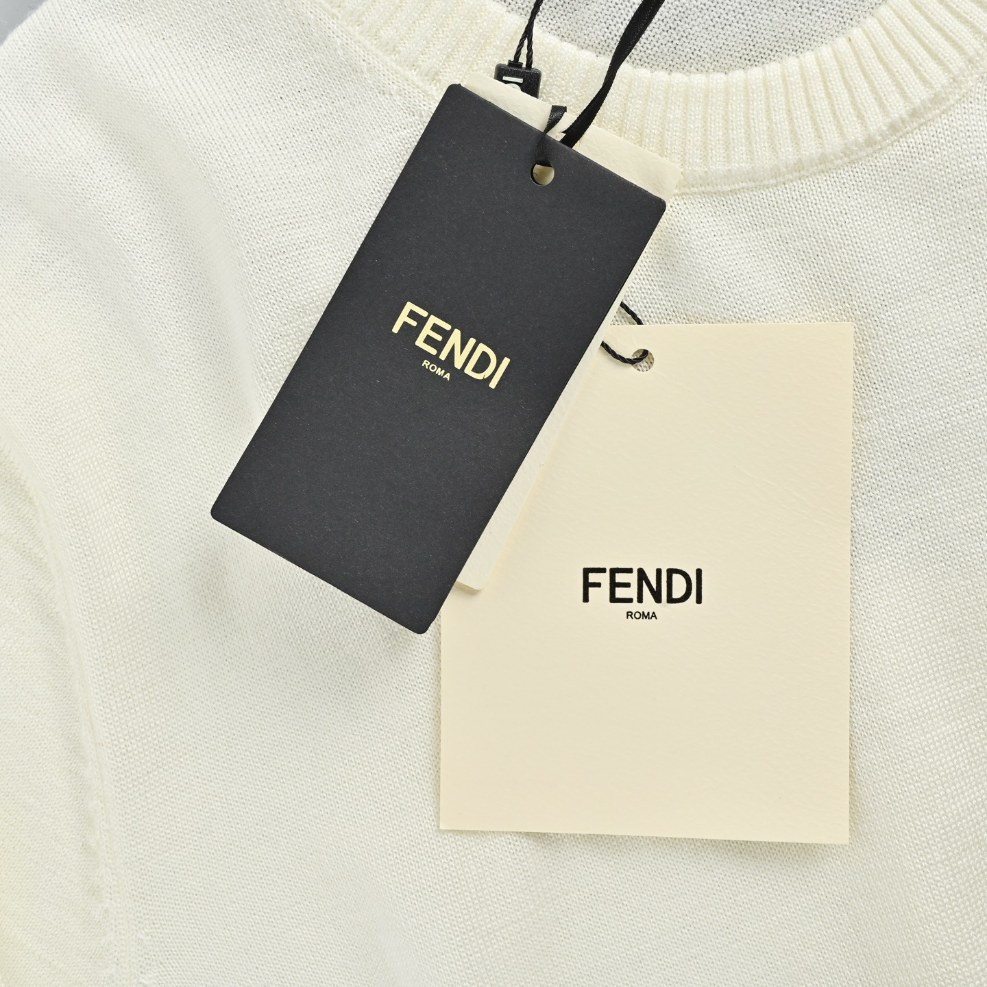 Fendi/芬迪 五金双F标识针织短袖