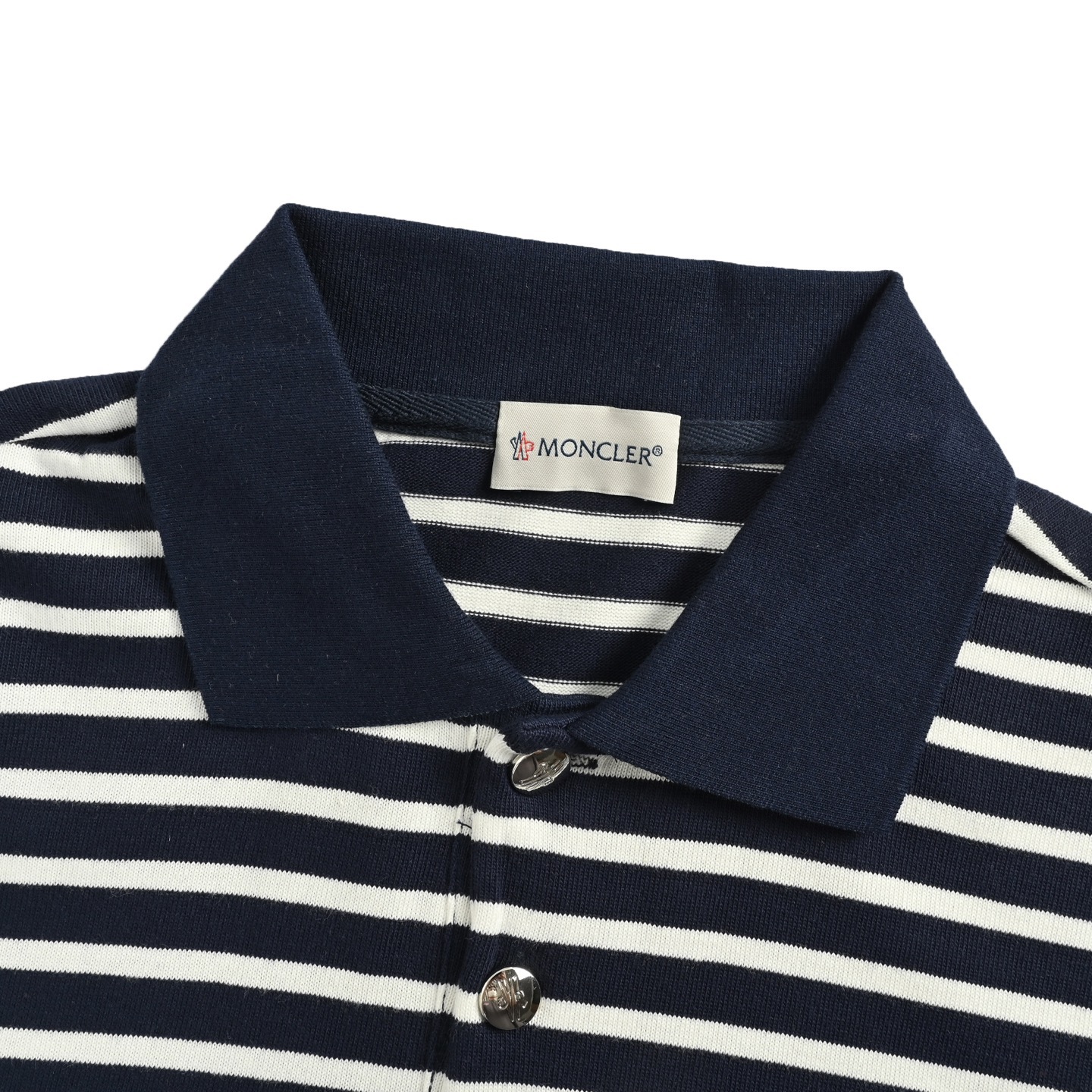 Moncler/蒙口 25ss 网球拍刺绣条纹针织Polo 胸口带有品牌刺绣