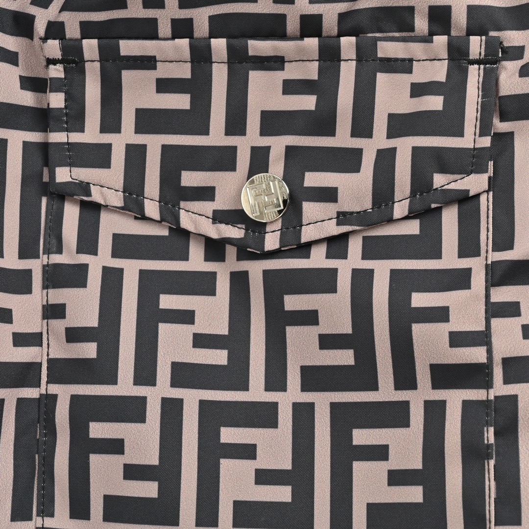 Fendi/芬迪 经典FF满印尼龙短裤 夏季渠道限定沙滩短裤