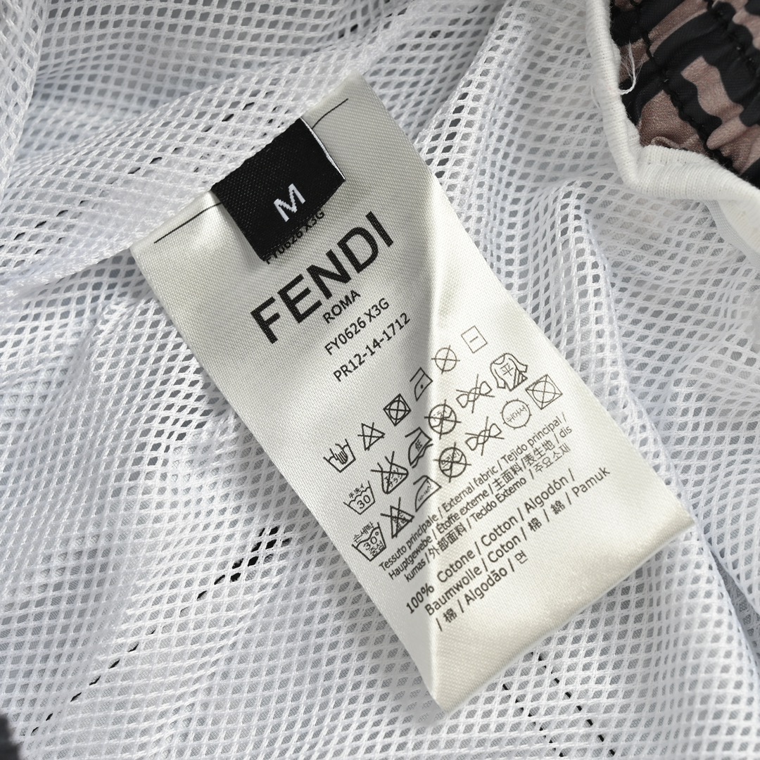 Fendi/芬迪 经典FF满印尼龙短裤 夏季渠道限定沙滩短裤