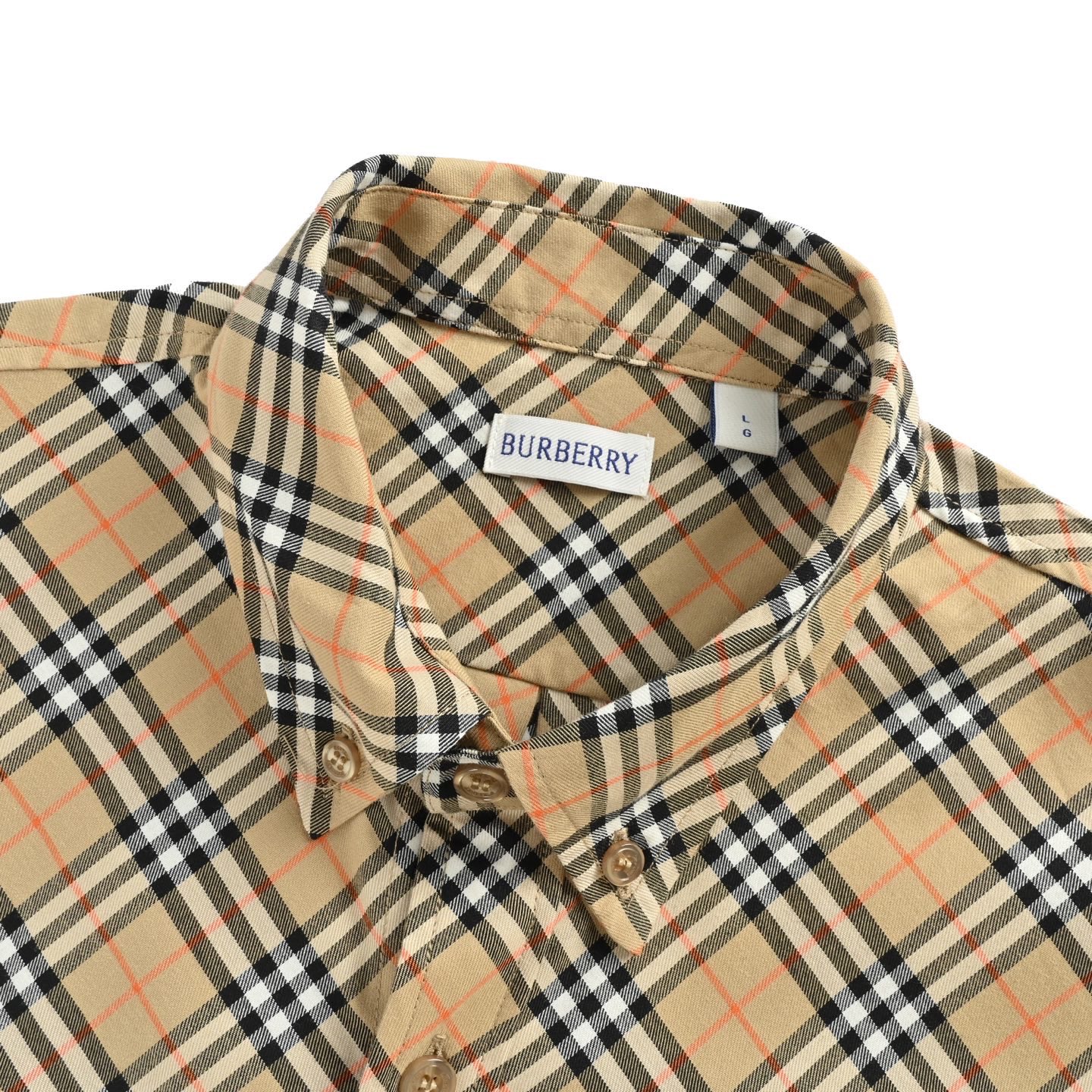 Burberry/巴宝莉 25ss 盾牌刺绣斜格纹短袖衬衫