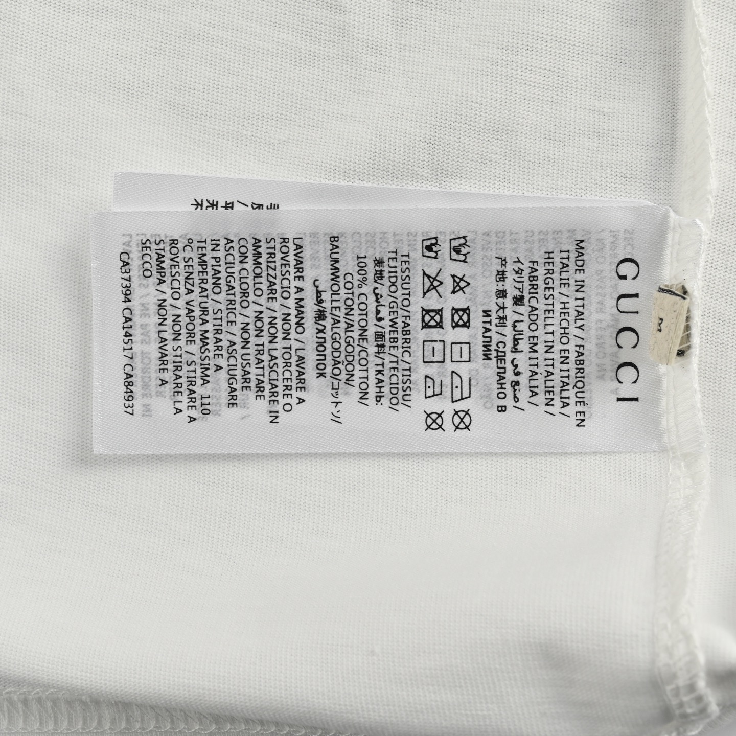 Gucci/古驰 25ss 镂空字母logo印花短袖 黑色 白色