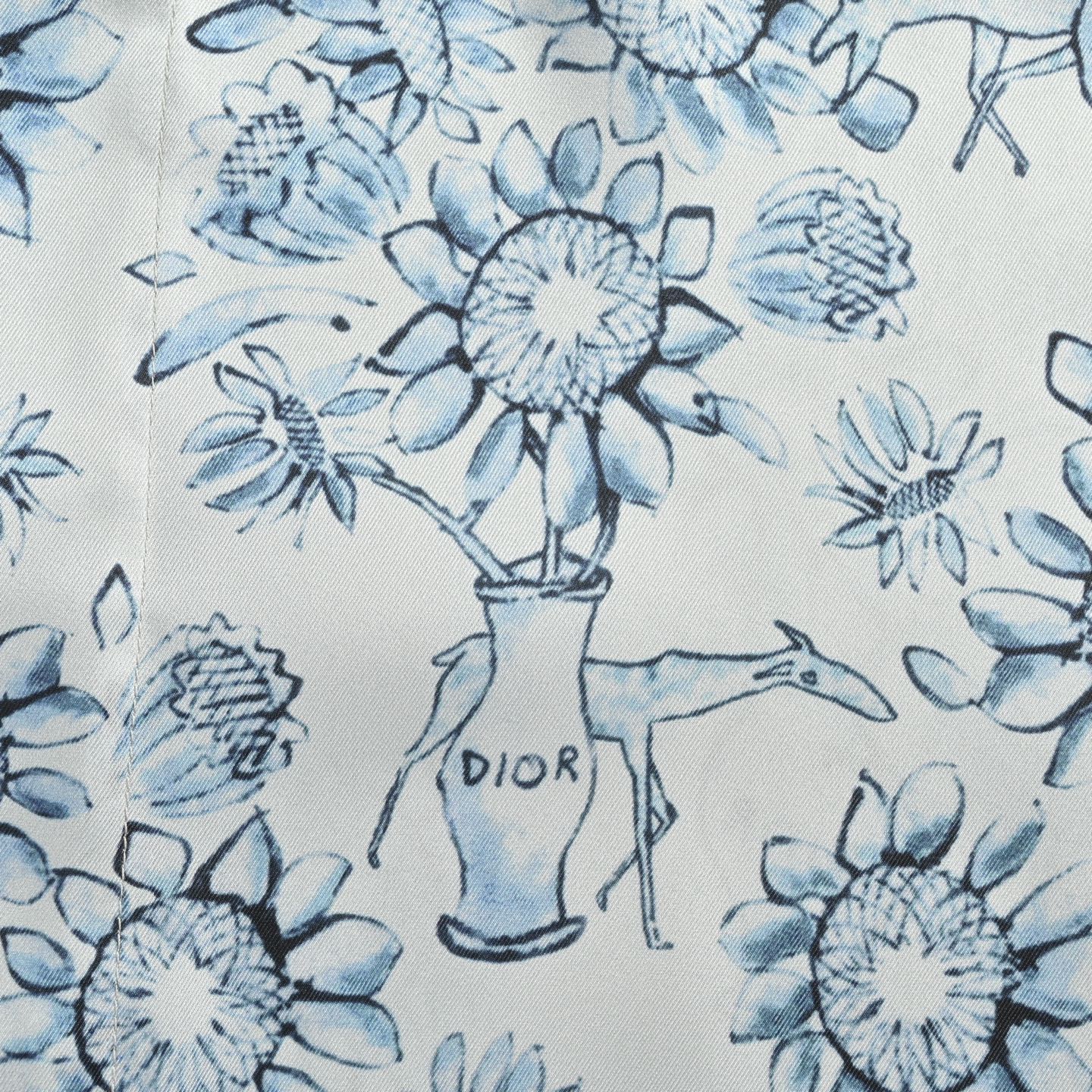 Dior/迪奥 25ss 花卉动物满印短袖衬衫