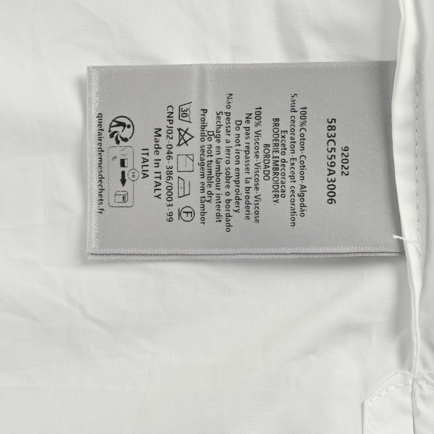 Dior/迪奥 25ss 铃兰花刺绣短袖衬衫 Dior新款棉府绸铃兰刺绣衬衫