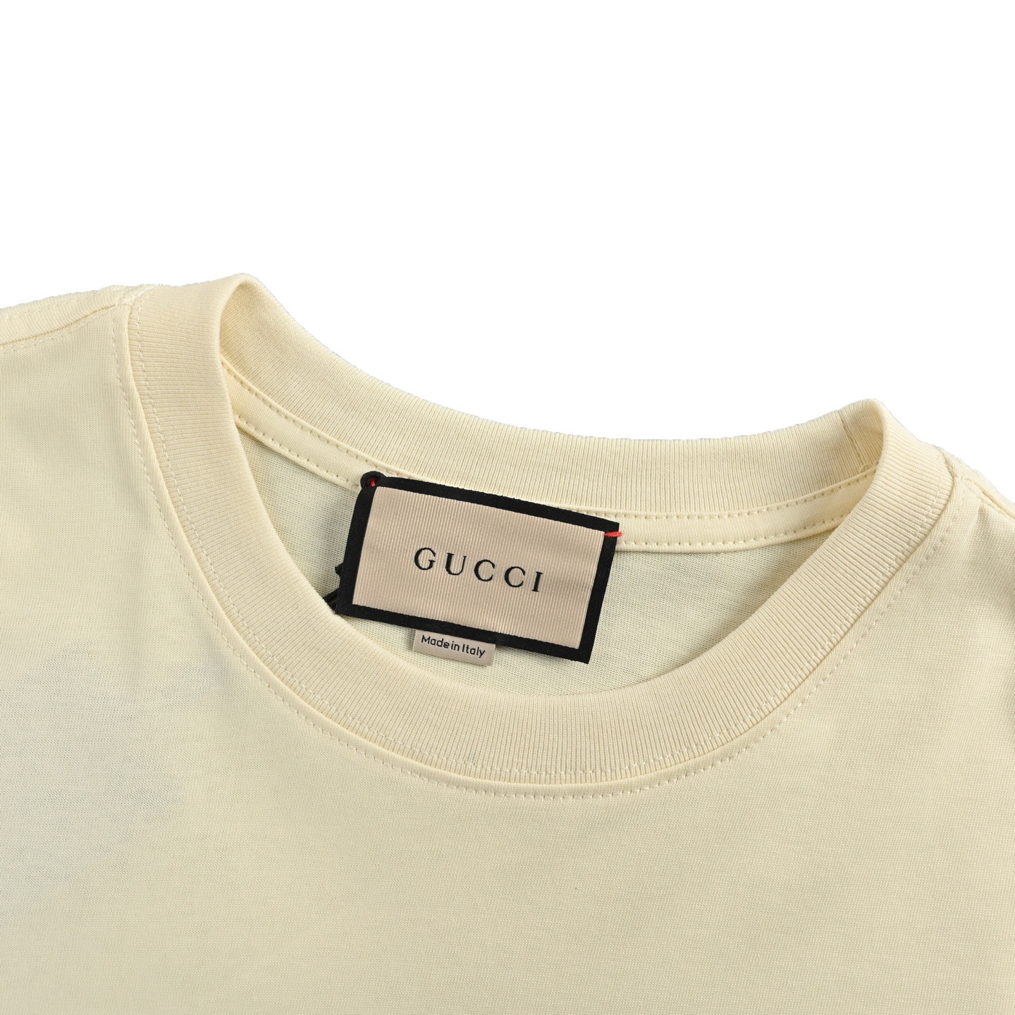 Gucci/古驰 25ss 重影腰带logo短袖 杏色