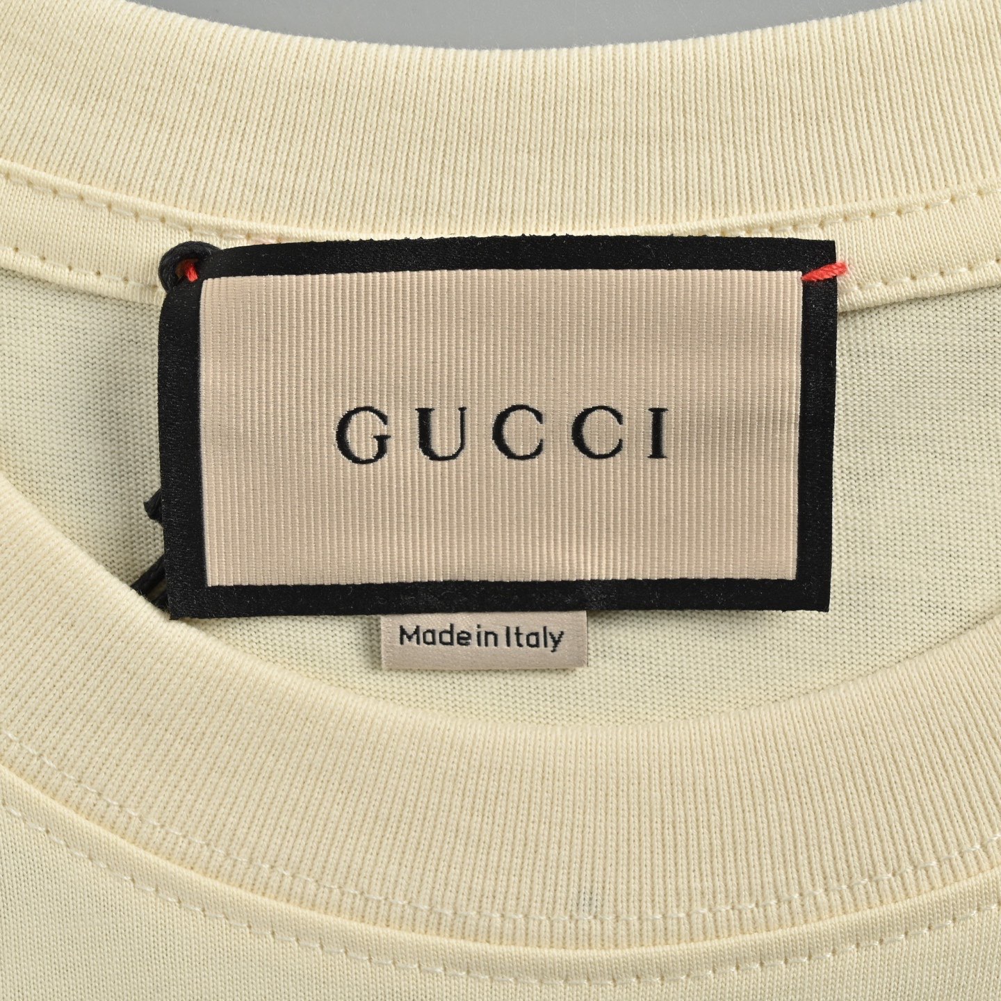 Gucci/古驰 25ss 重影腰带logo短袖 杏色