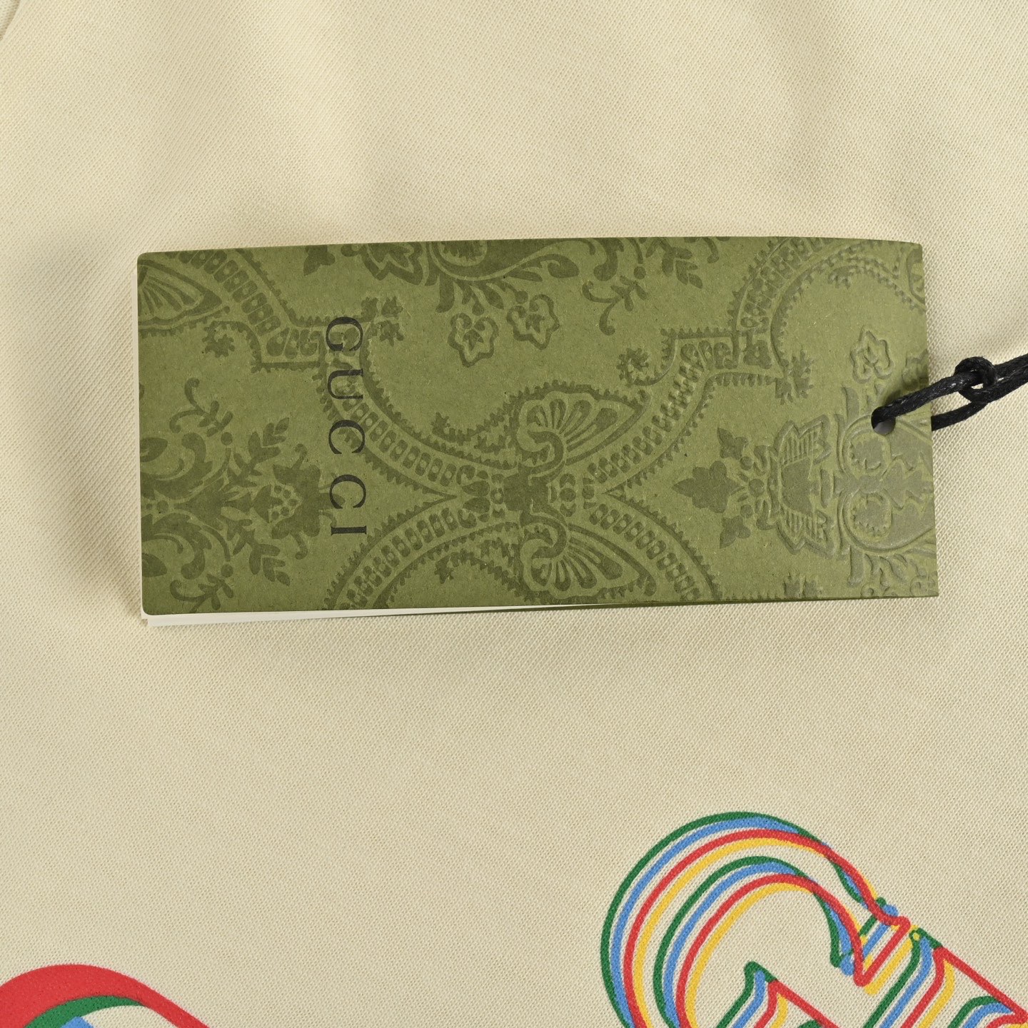 Gucci/古驰 25ss 重影腰带logo短袖 杏色