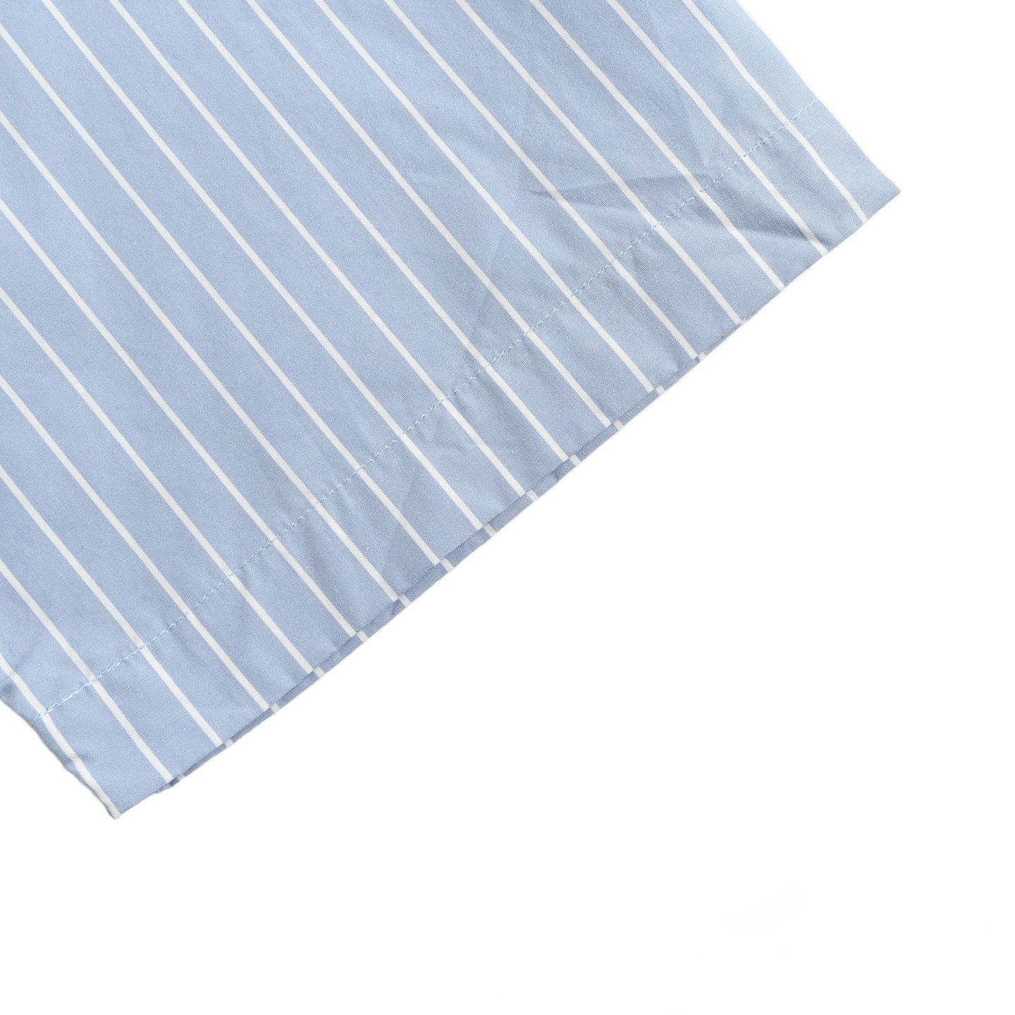 Balenciaga/巴黎世家 口袋刺绣条纹短袖衬衫 口袋字母Logo