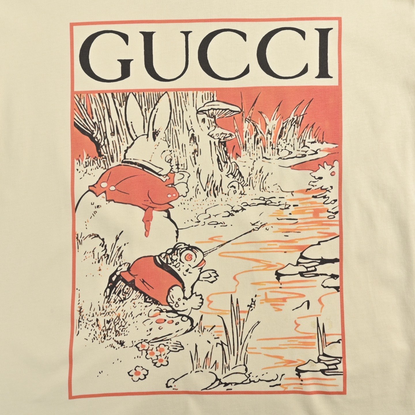 Gucci/古驰 24ss 卡通印花短袖 杏色