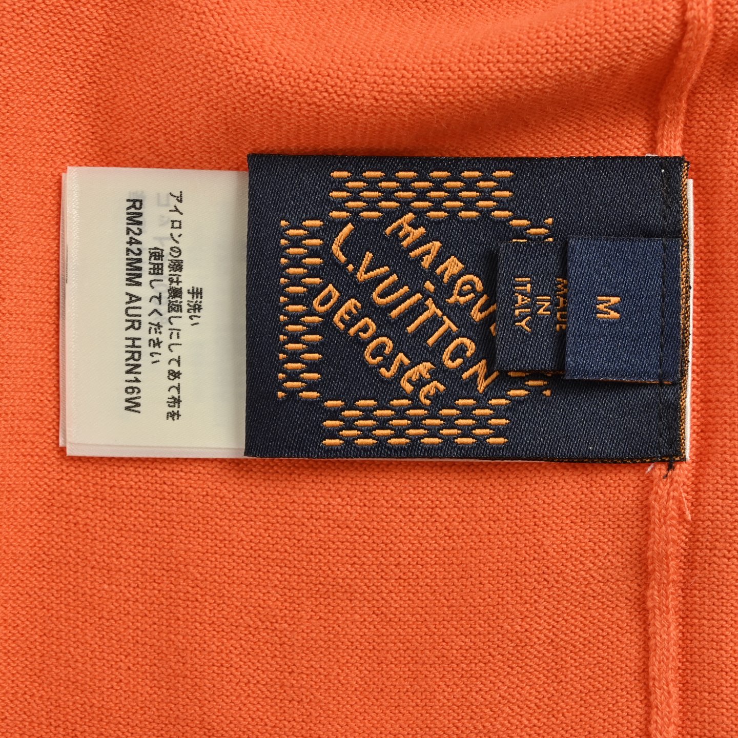 Louis Vuitton/路易威登 25ss 椰树提花橙色针织短袖