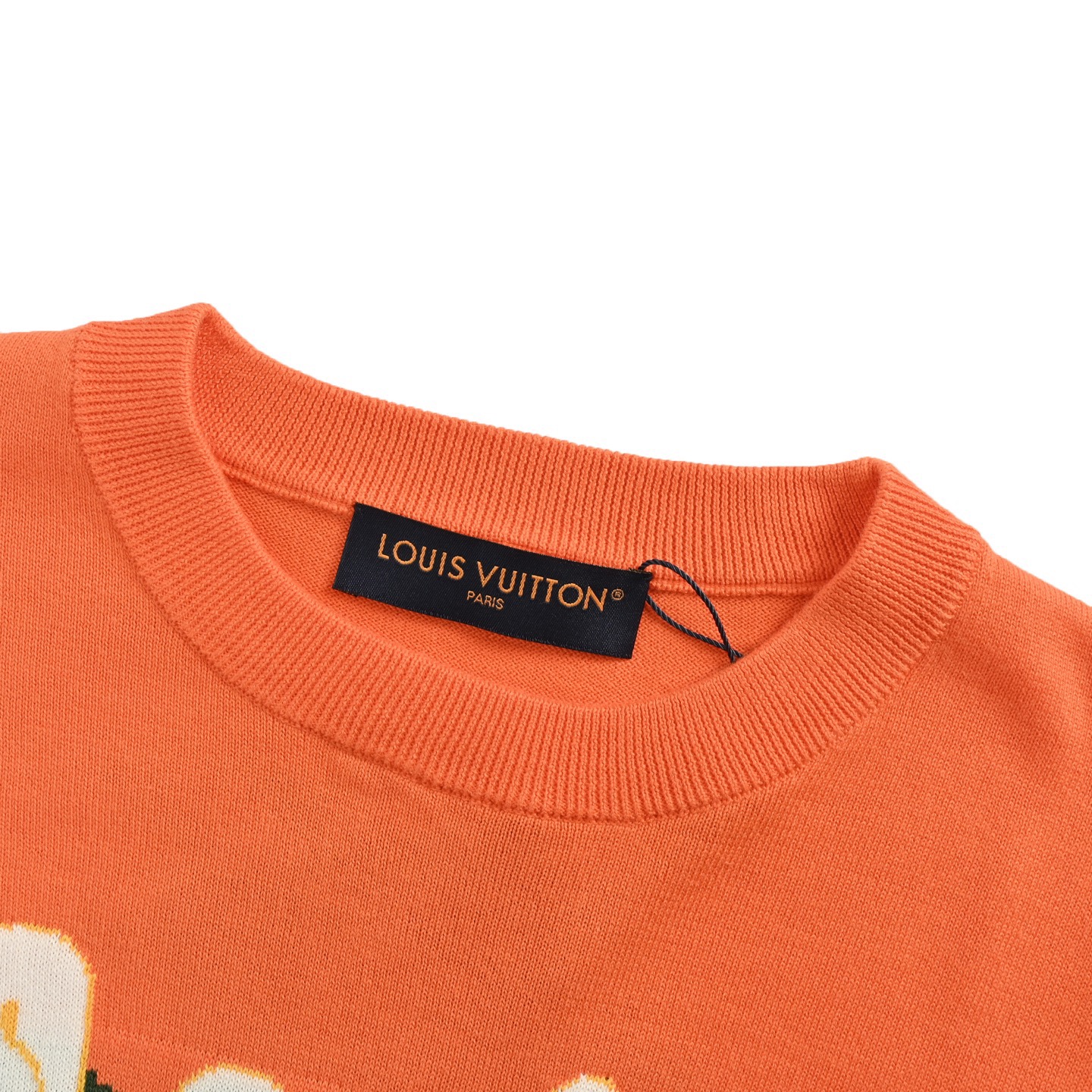 Louis Vuitton/路易威登 25ss 椰树提花橙色针织短袖