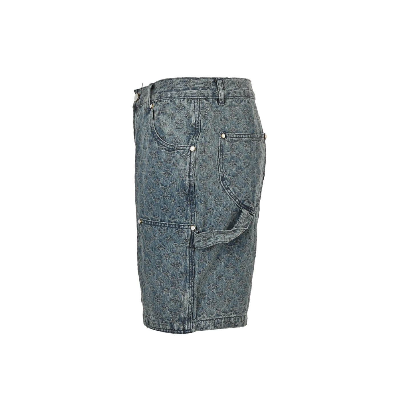 Louis Vuitton/路易威登 25ss 满幅老花提花套装牛仔短裤