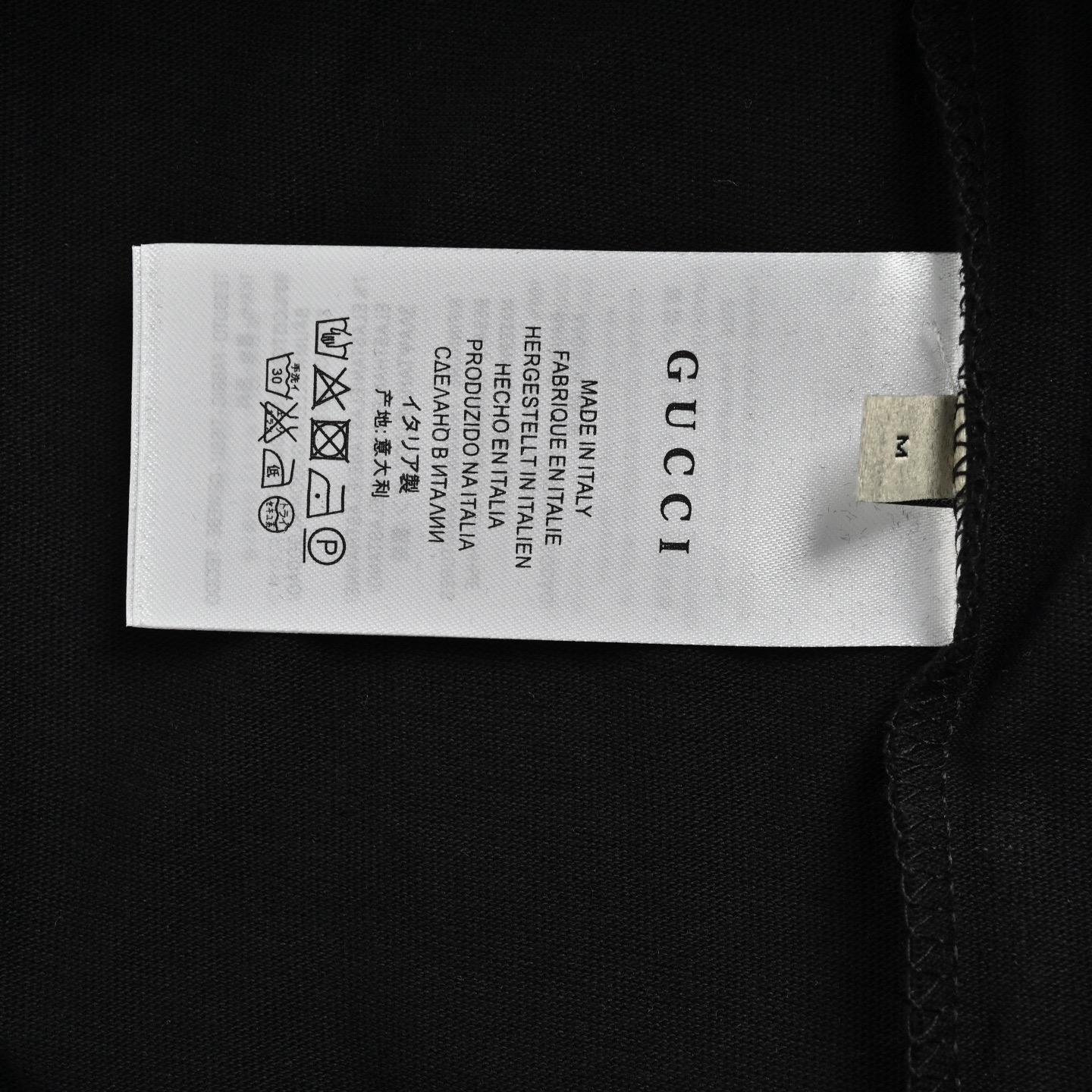 Gucci/古驰 25ss 双G植绒短袖 定织240G双纱纯棉面料 黑色