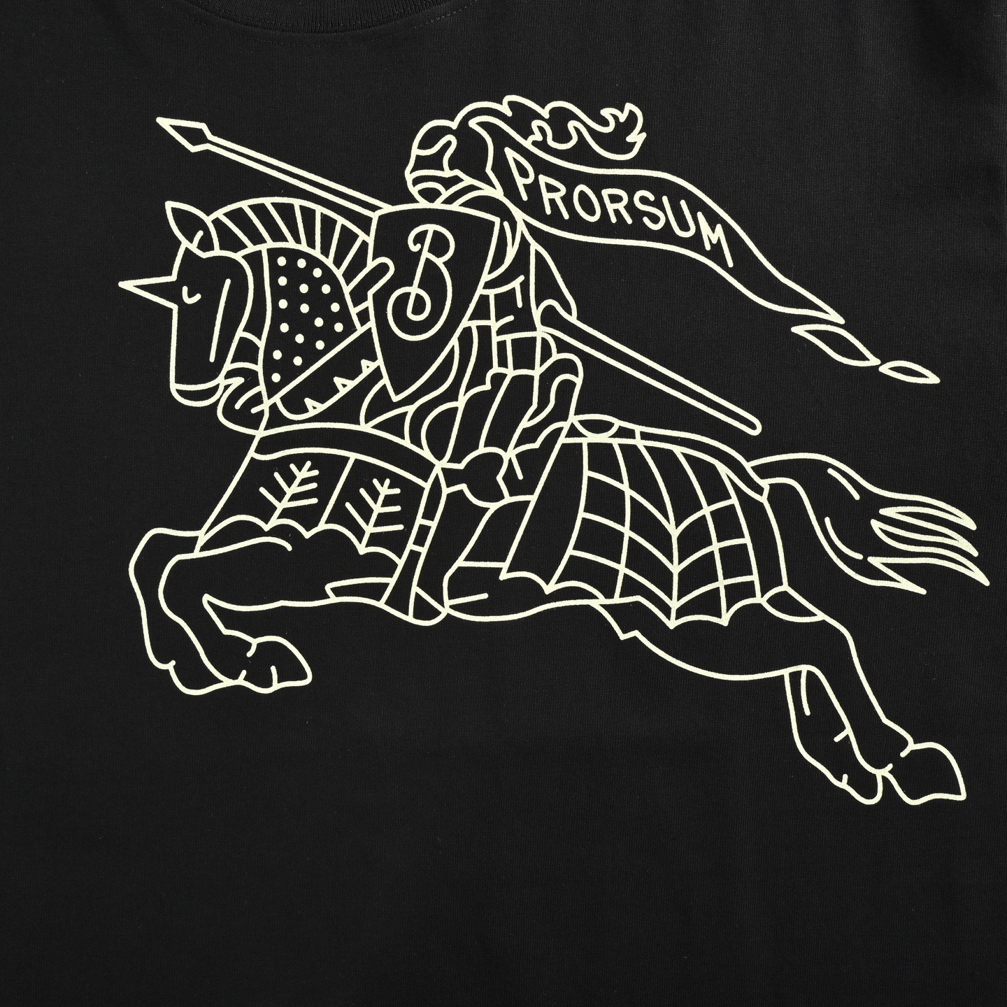 Burberry/巴宝莉 25ss 线条骑士战马印花短袖