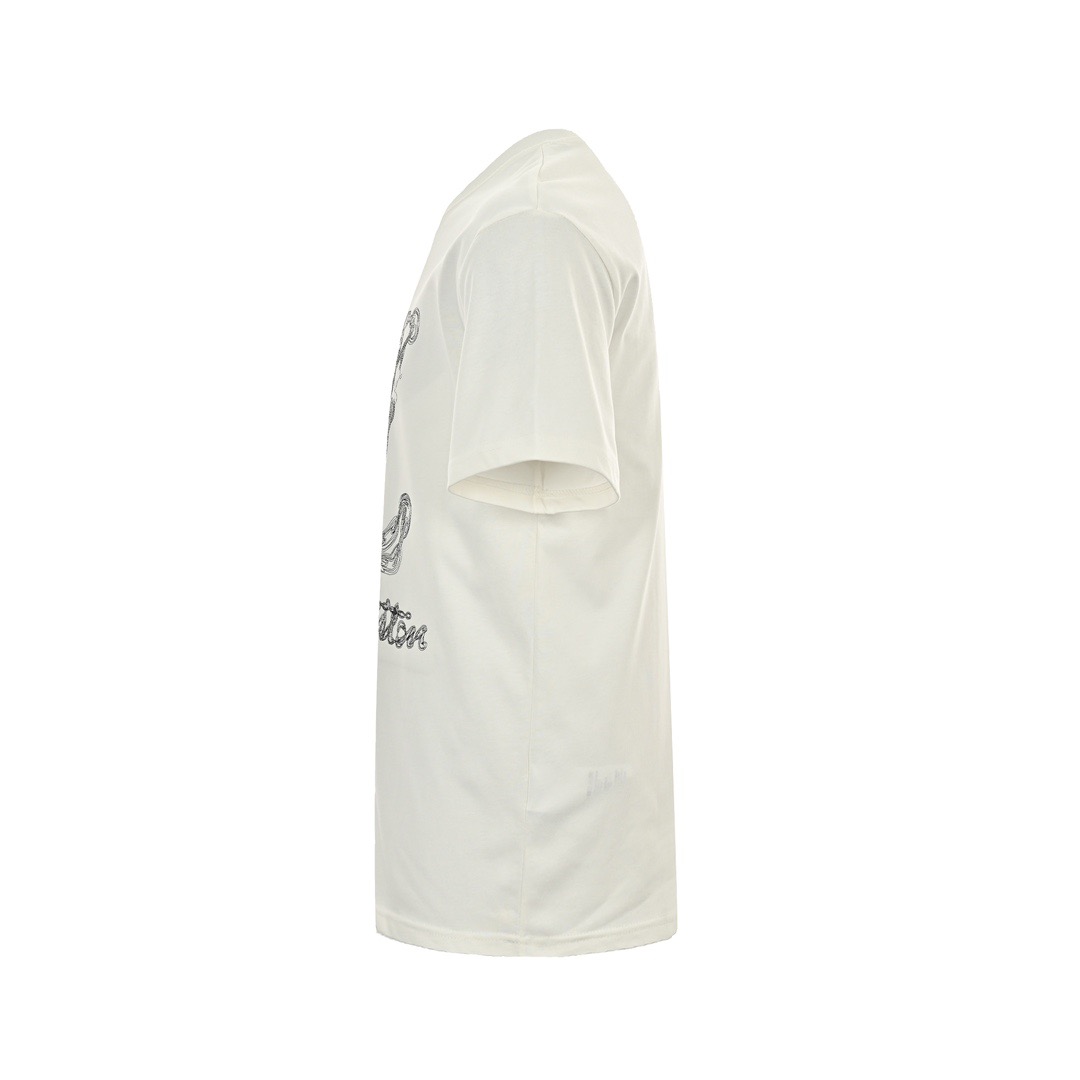 Louis Vuitton/路易威登 24ss 线条锁链刺绣logo短袖