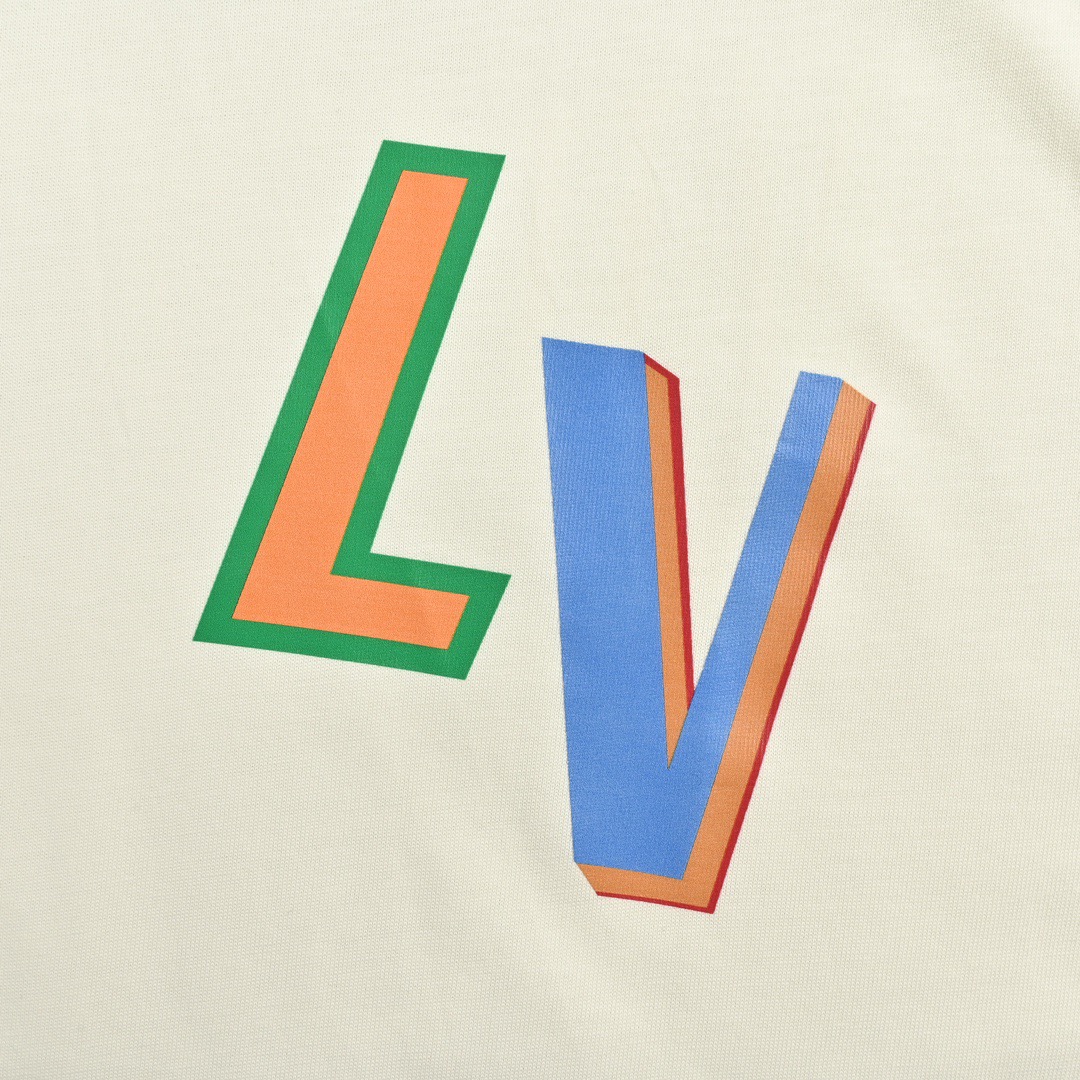 Louis Vuitton & NBA 21ss 彩虹字母印花短袖 LV NBA联名短袖