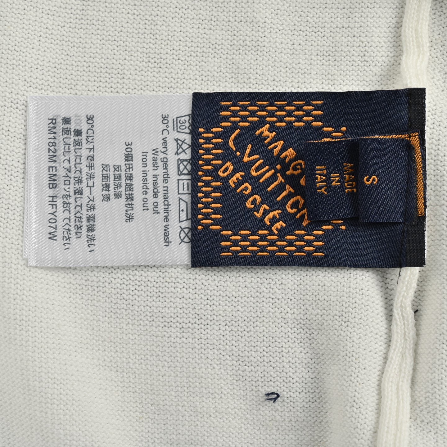 Louis Vuitton/路易威登 25ss 胸前皮牌针织短袖
