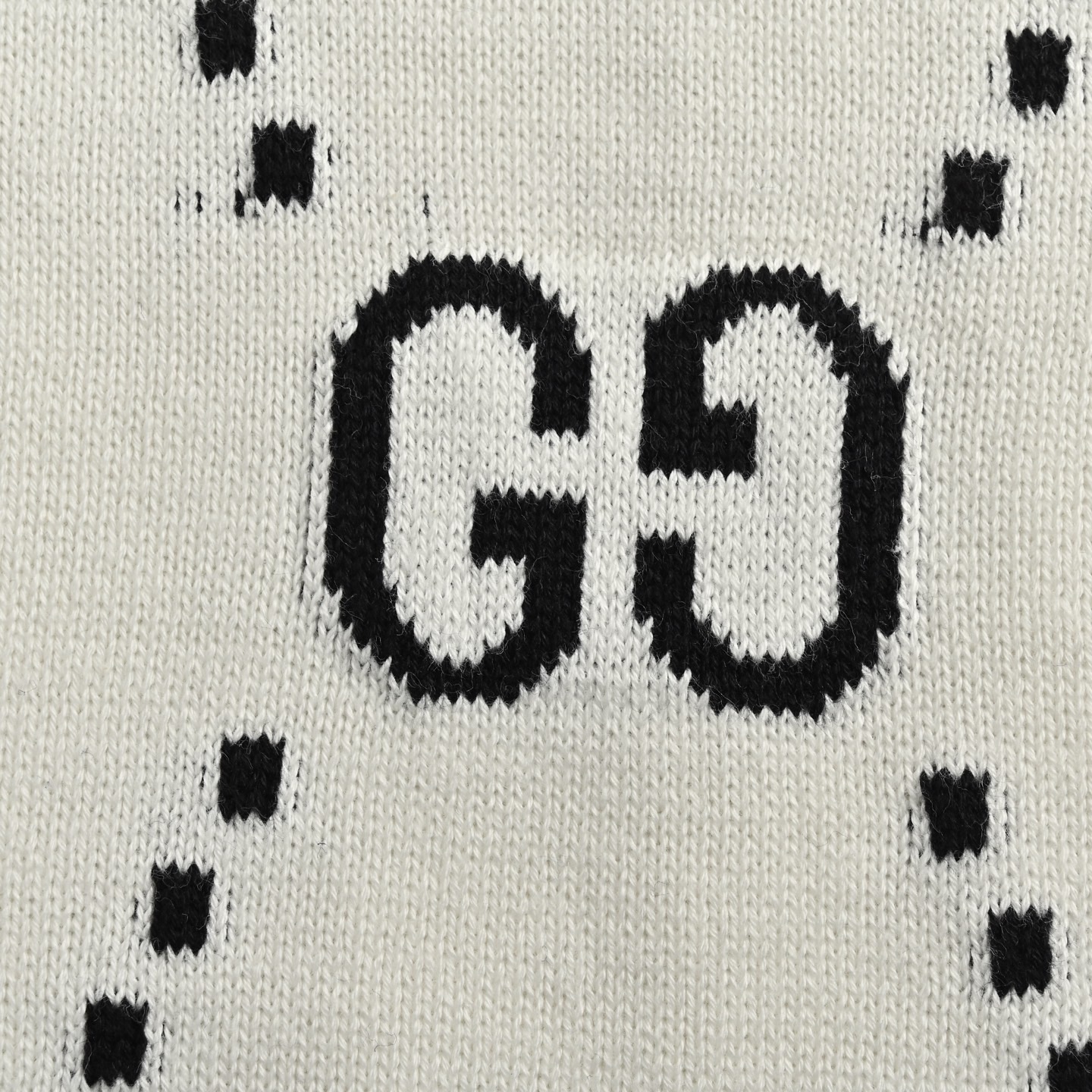 Gucci/古驰 25ss 双G提花绞花针织Polo短袖