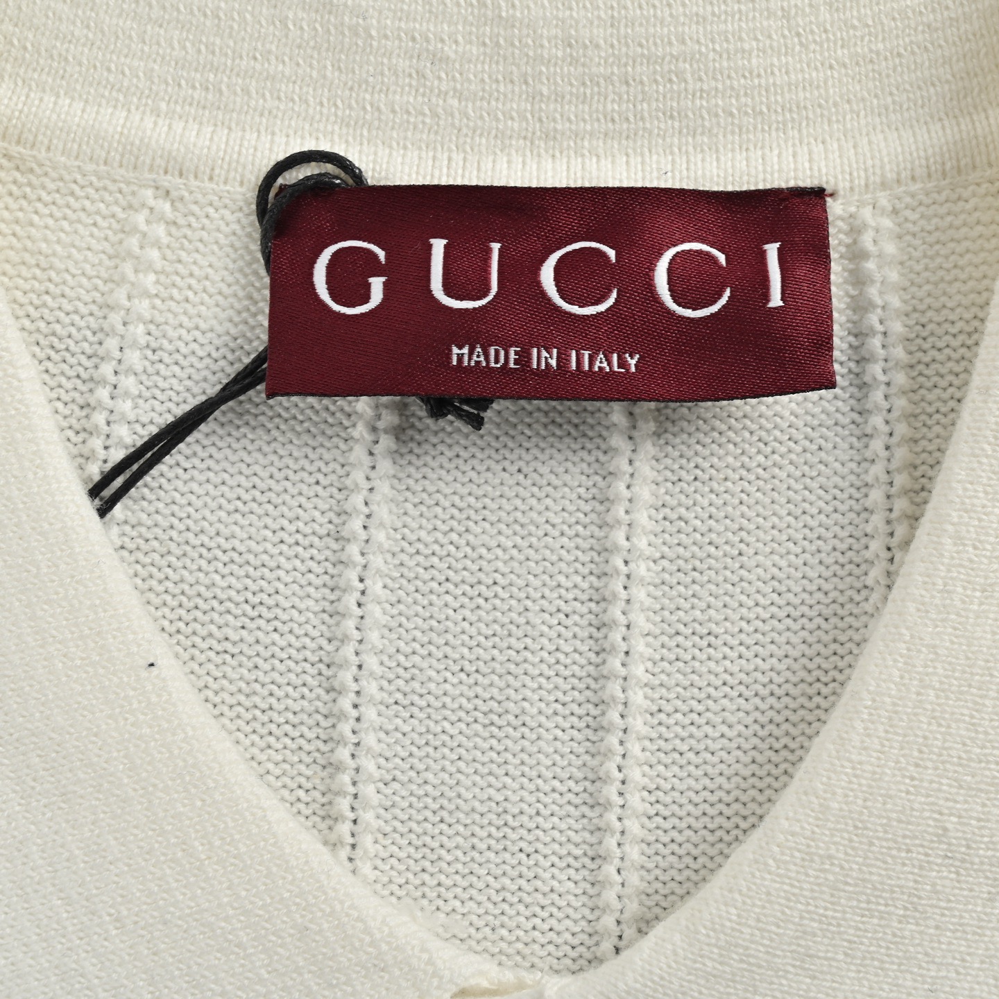 Gucci/古驰 25ss 双G提花绞花针织Polo短袖