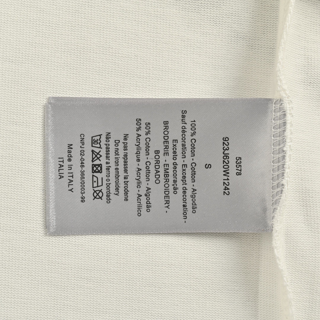 Dior/迪奥 24ss 字母logo印花短袖 定制280g水洗双纱棉面料