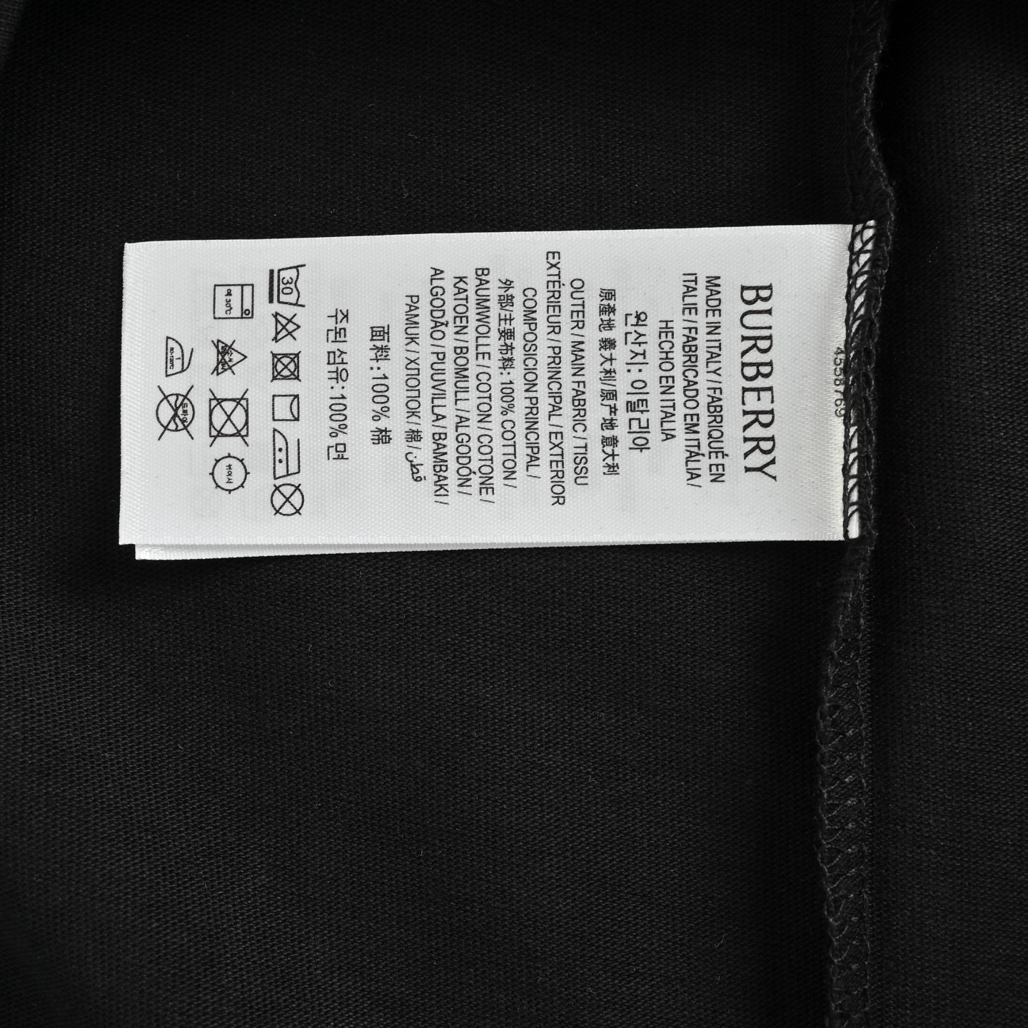 Burberry/巴宝莉 25ss 格纹TB贴布刺绣字母短袖