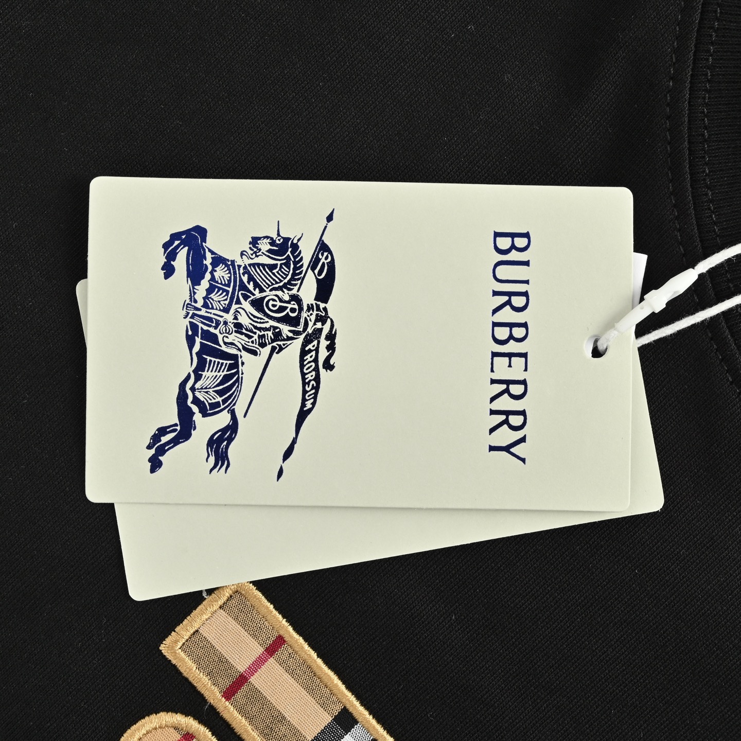 Burberry/巴宝莉 25ss 格纹TB贴布刺绣字母短袖