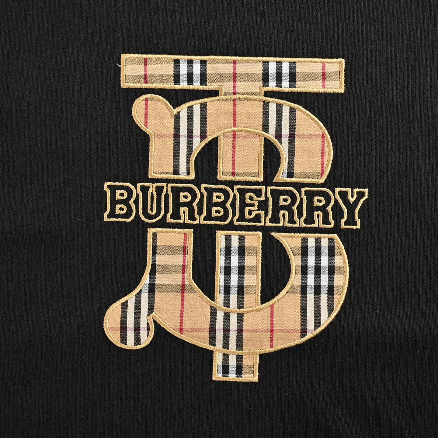 Burberry/巴宝莉 25ss 格纹TB贴布刺绣字母短袖